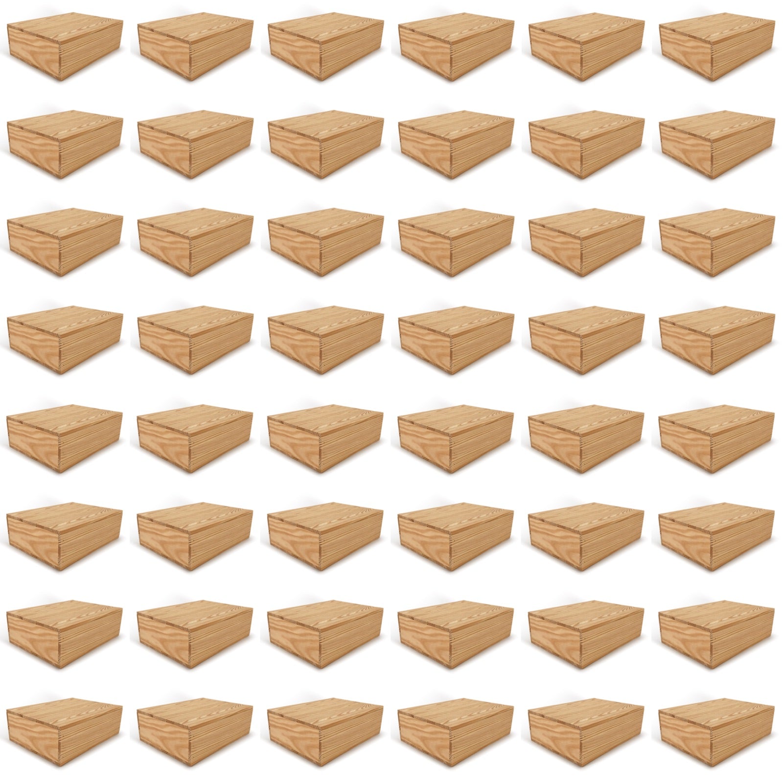 48 Small wooden crates with lid 14x10x4.25