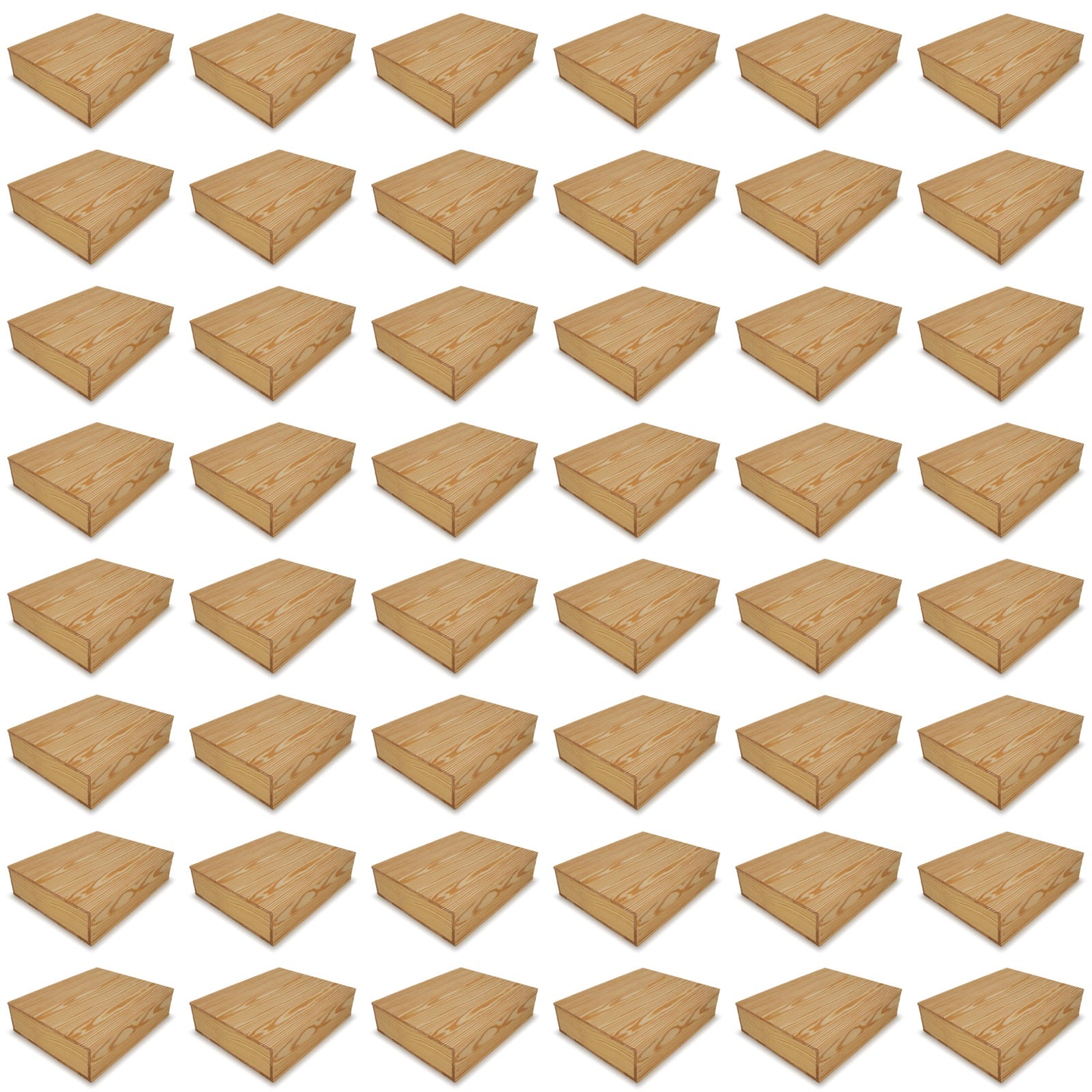 48 Small wooden crates with lid 16x13.25x3.5