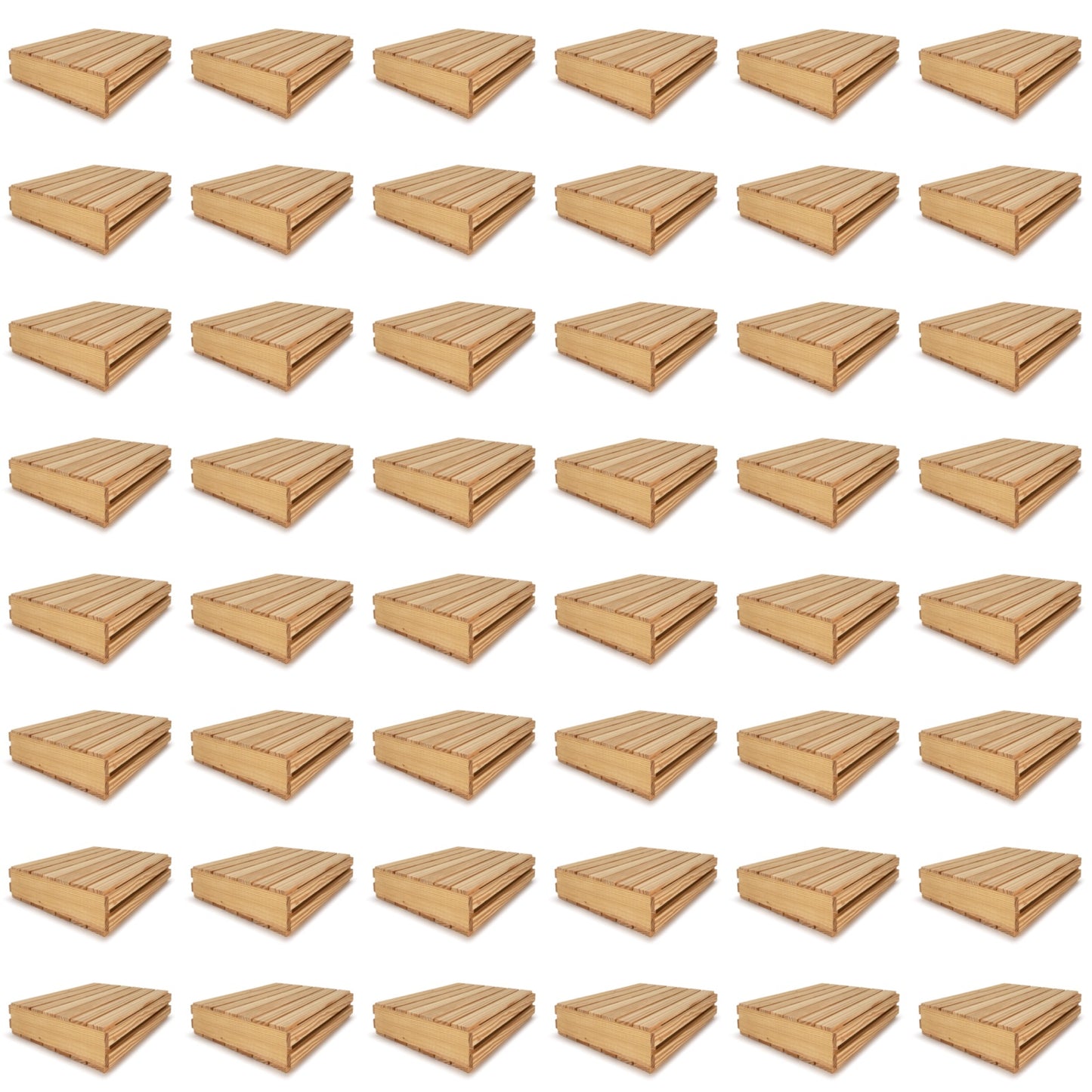 48 Small wooden crates with lid 16x14x3.5