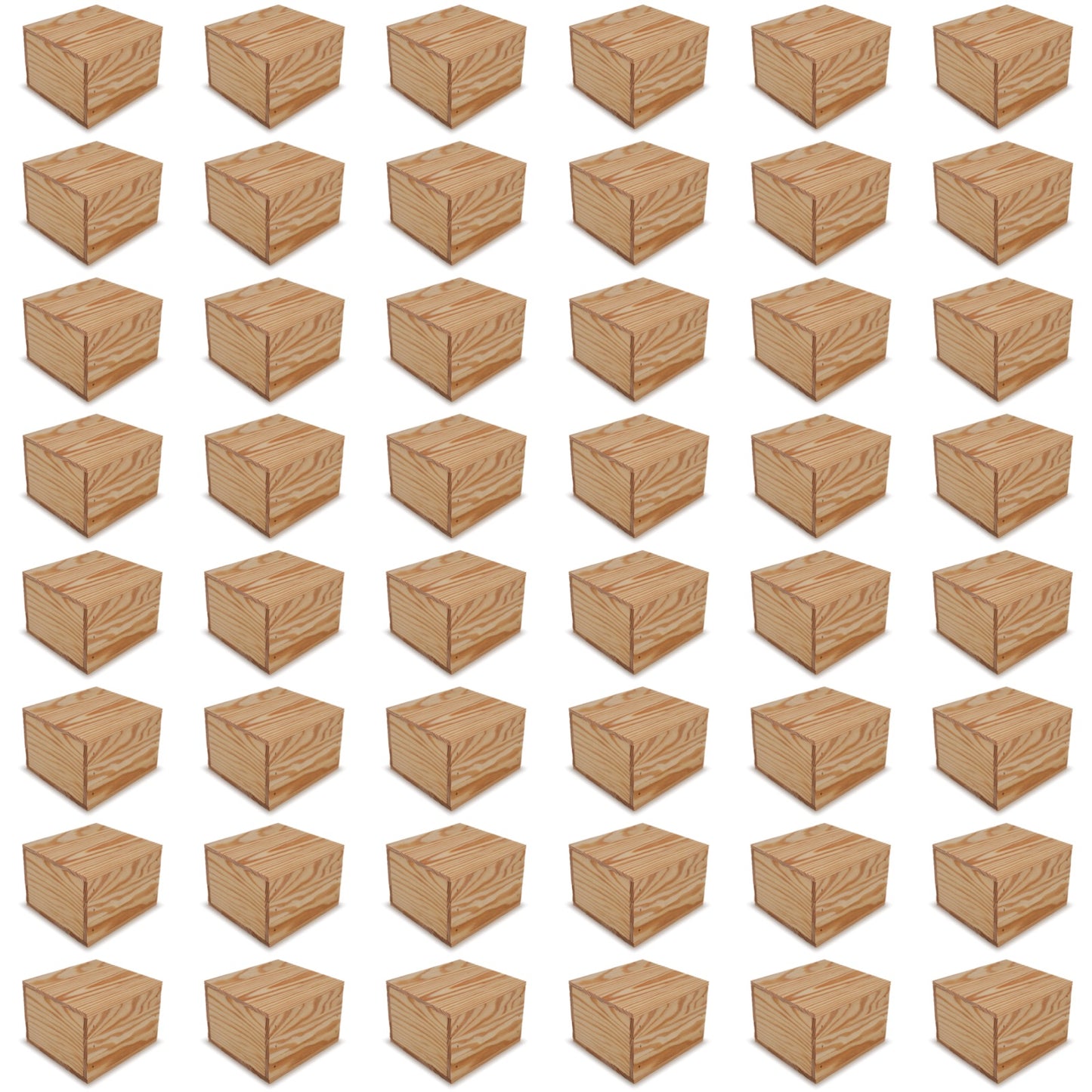 48 Small wooden crates with lid 6x6.25x5.25