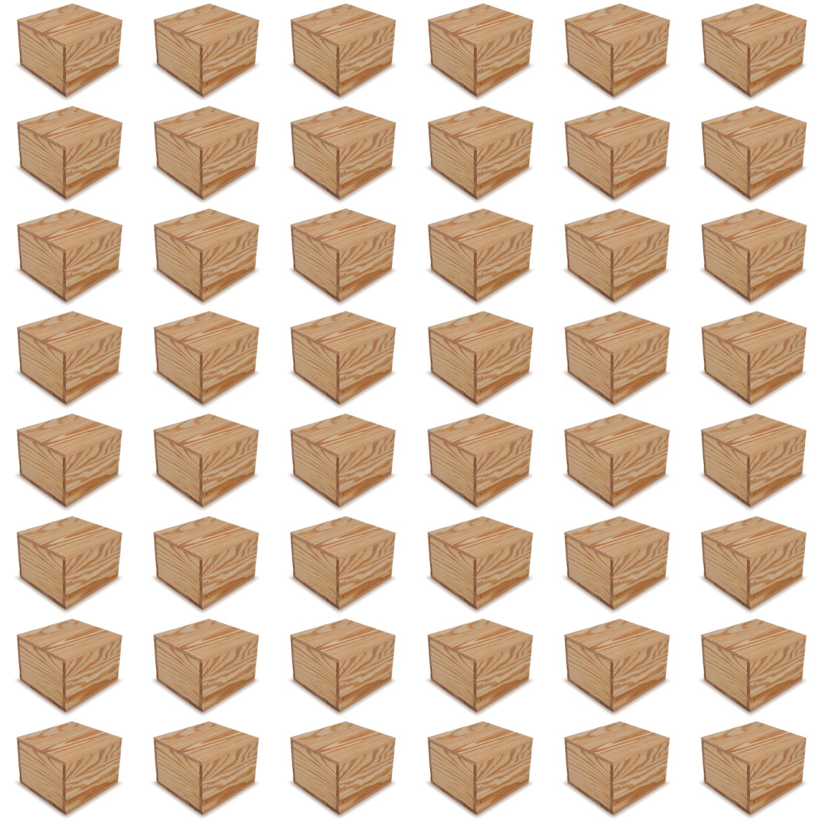 48 Small wooden crates with lid 6x6.25x5.25
