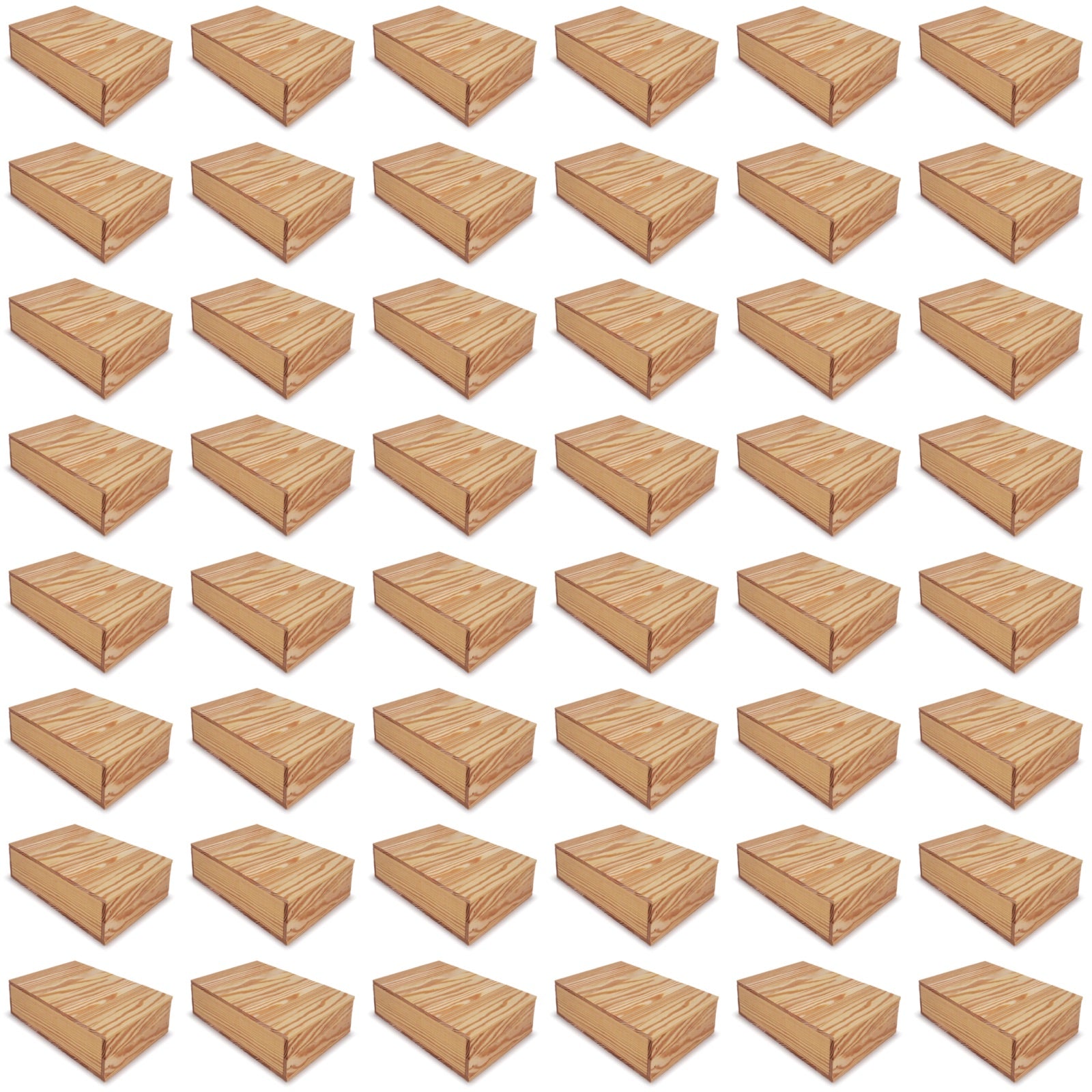 48 Small wooden crates with lid 8x13.25x3.5