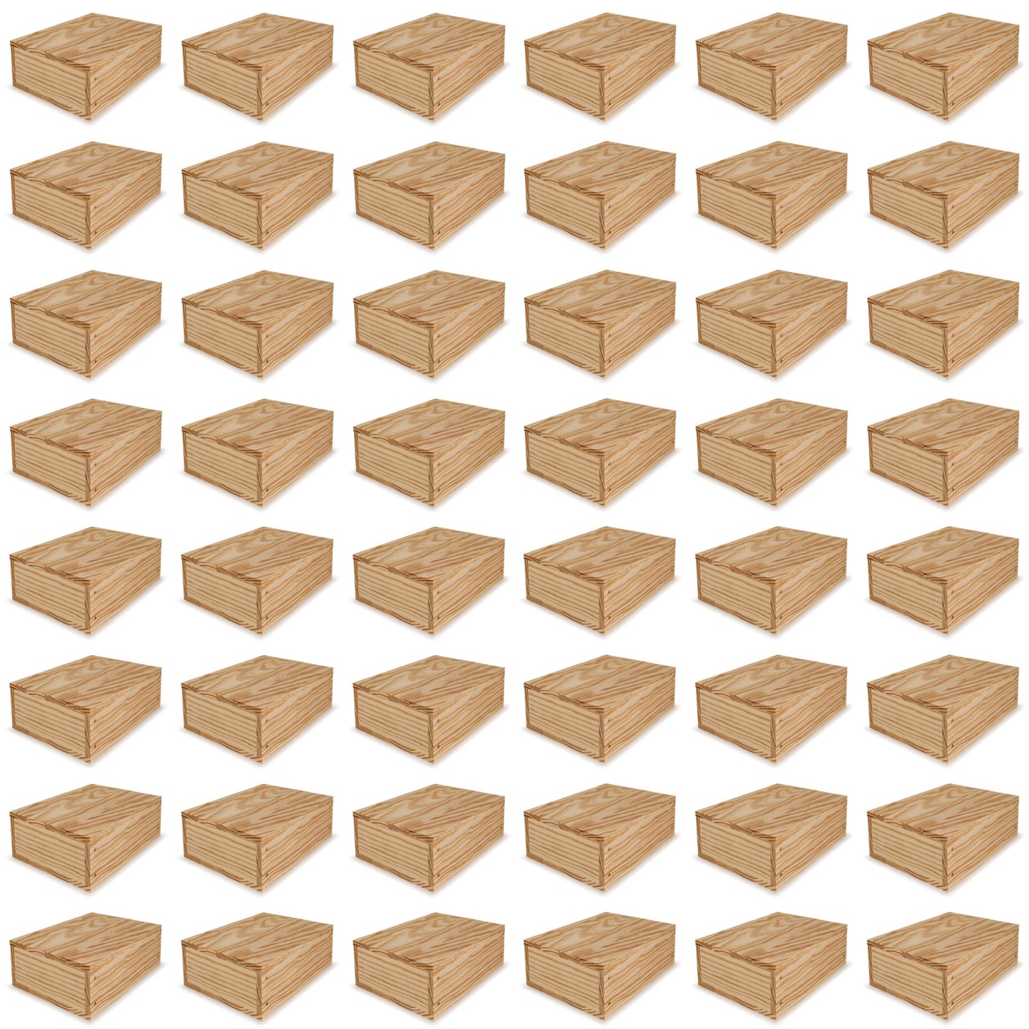 48 Small wooden crates with lid 8x6.25x2.75