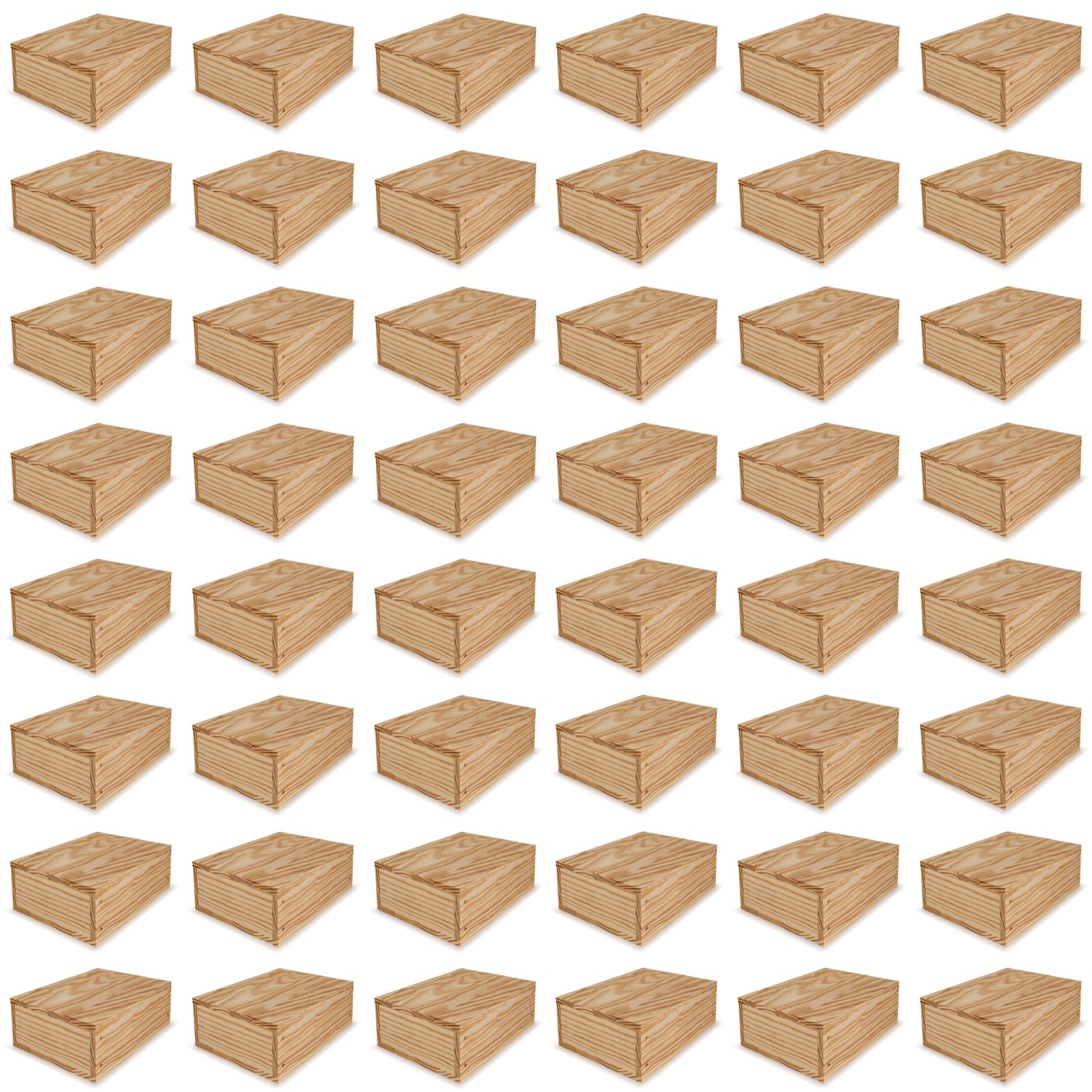48 Small wooden crates with lid 8x6.25x2.75