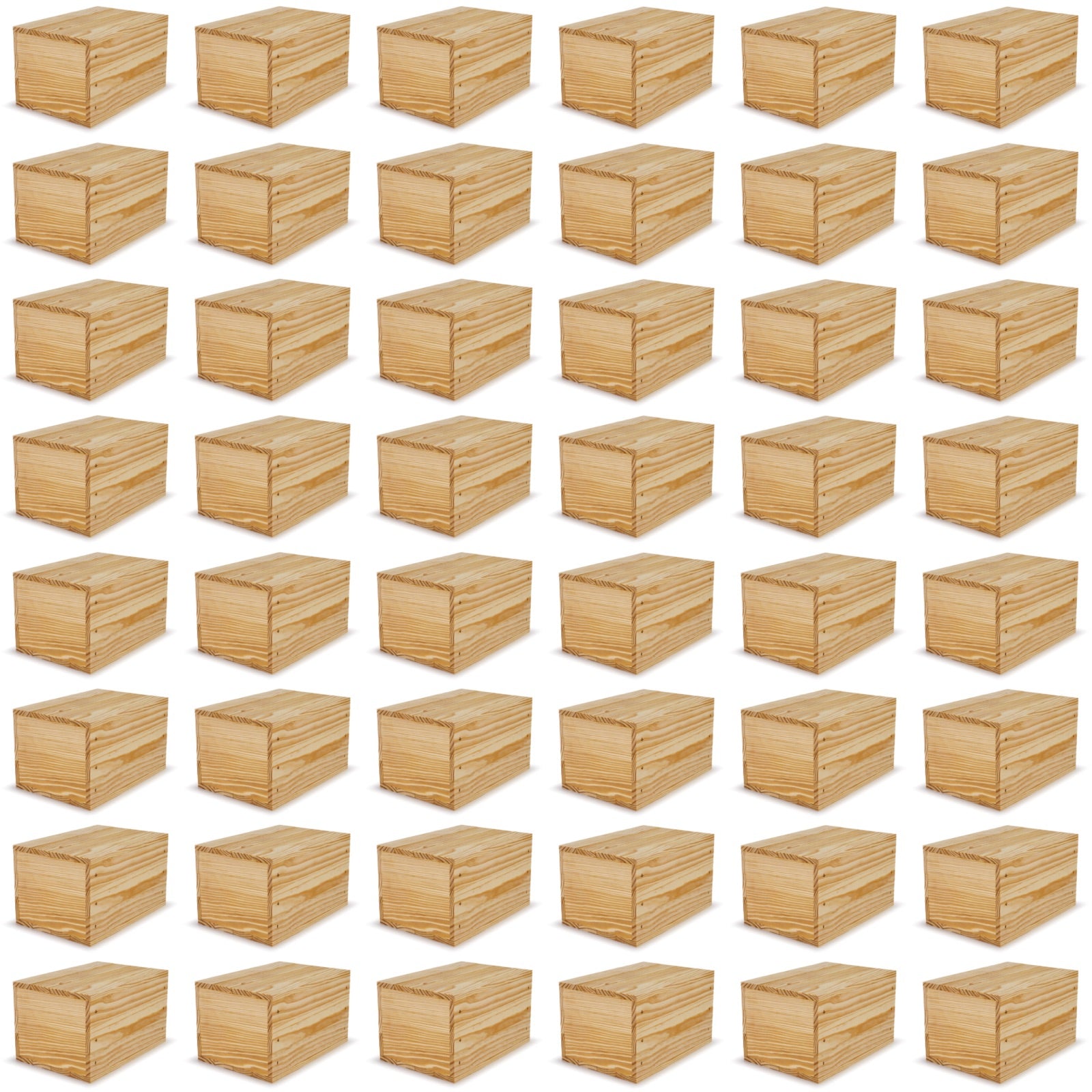 48 Small wooden crates with lid 9x6.25x5.25