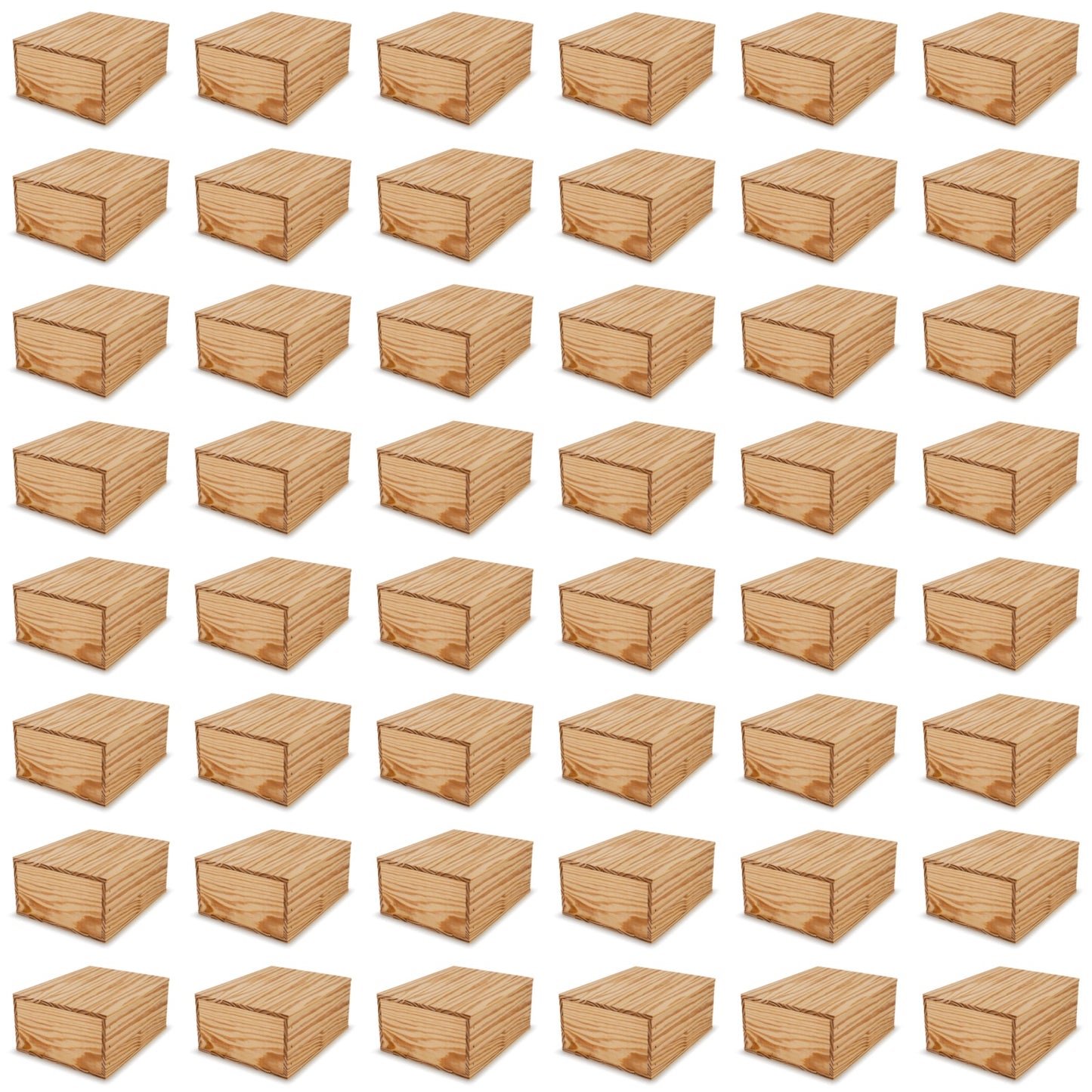 48 Small wooden crates with lid 9x8x3.5