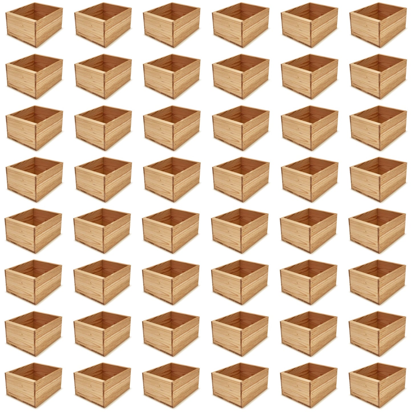 48 Small wooden crates 9x8x5.25