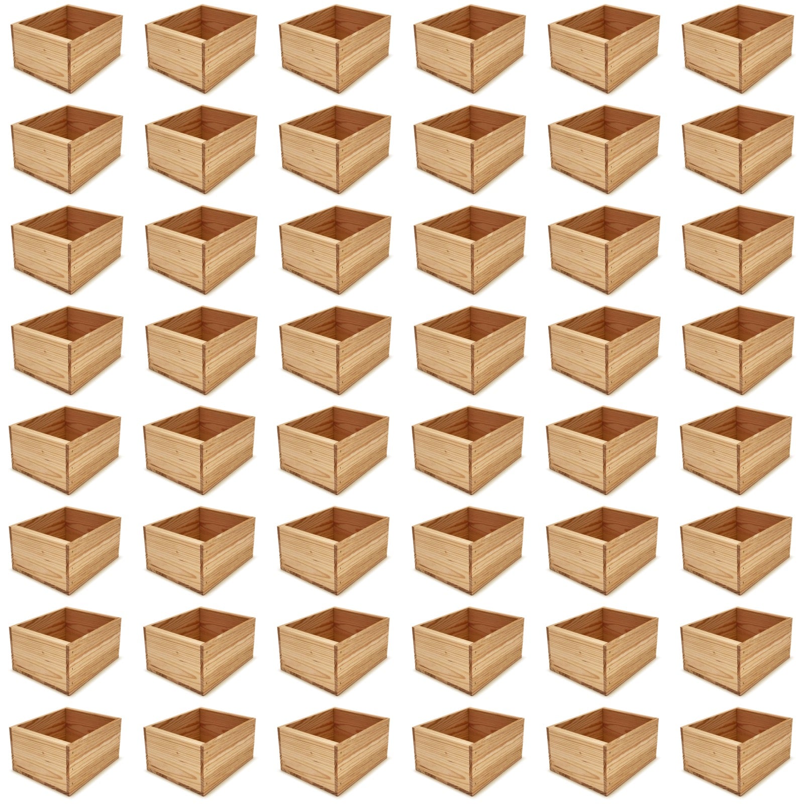 48 Small wooden crates 9x8x5.25