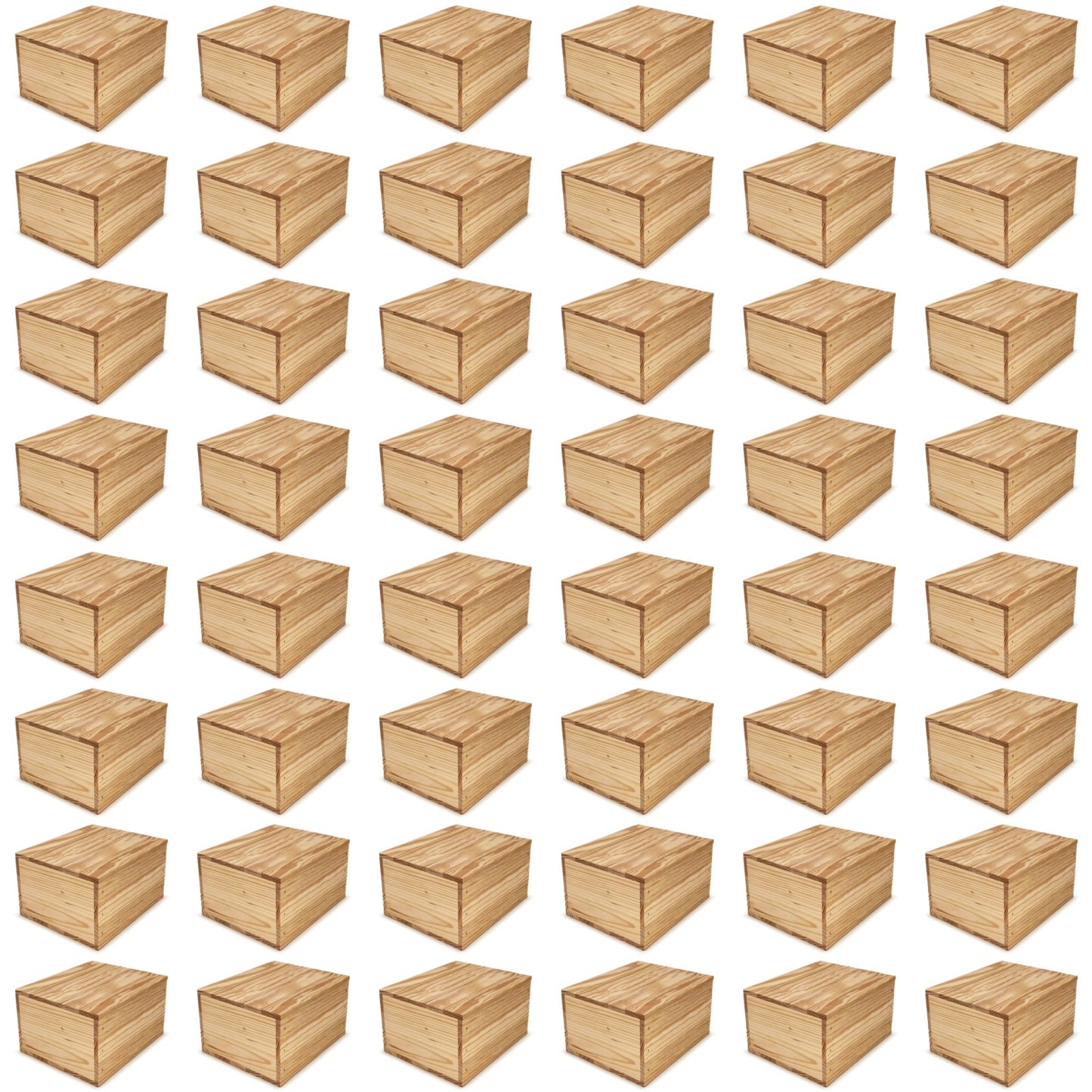 48 Small wooden crates with lid 9x8x5.25