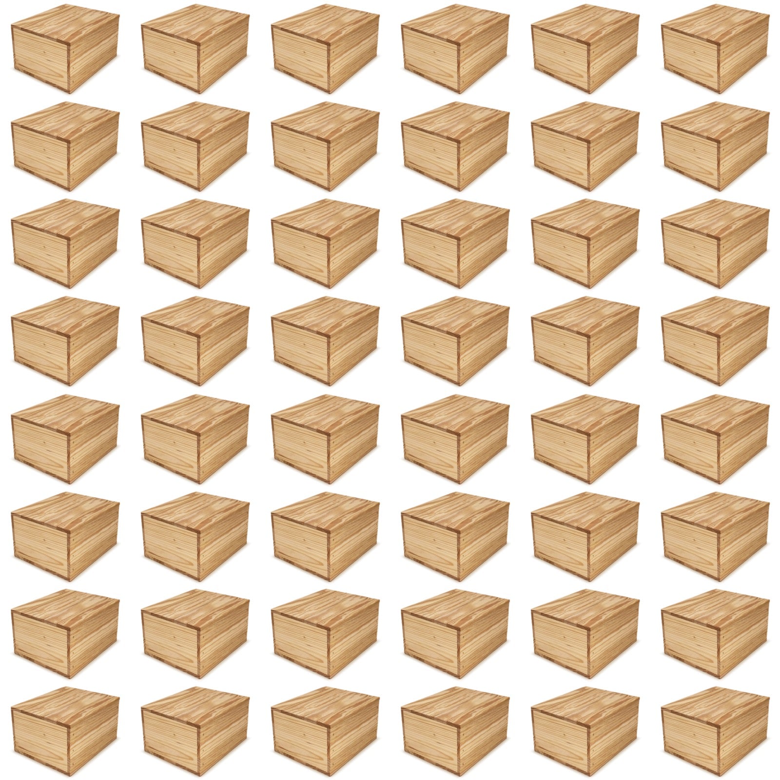 48 Small wooden crates with lid 9x8x5.25