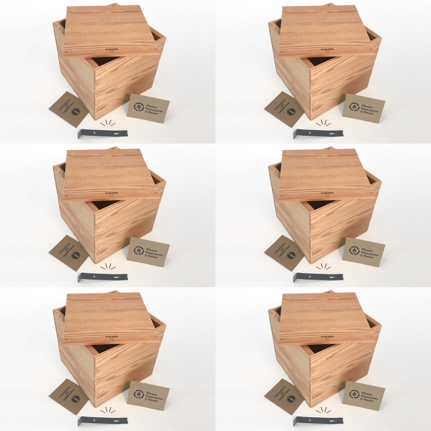6 Large-sized DIY gift crate kits by Carpenter Core
