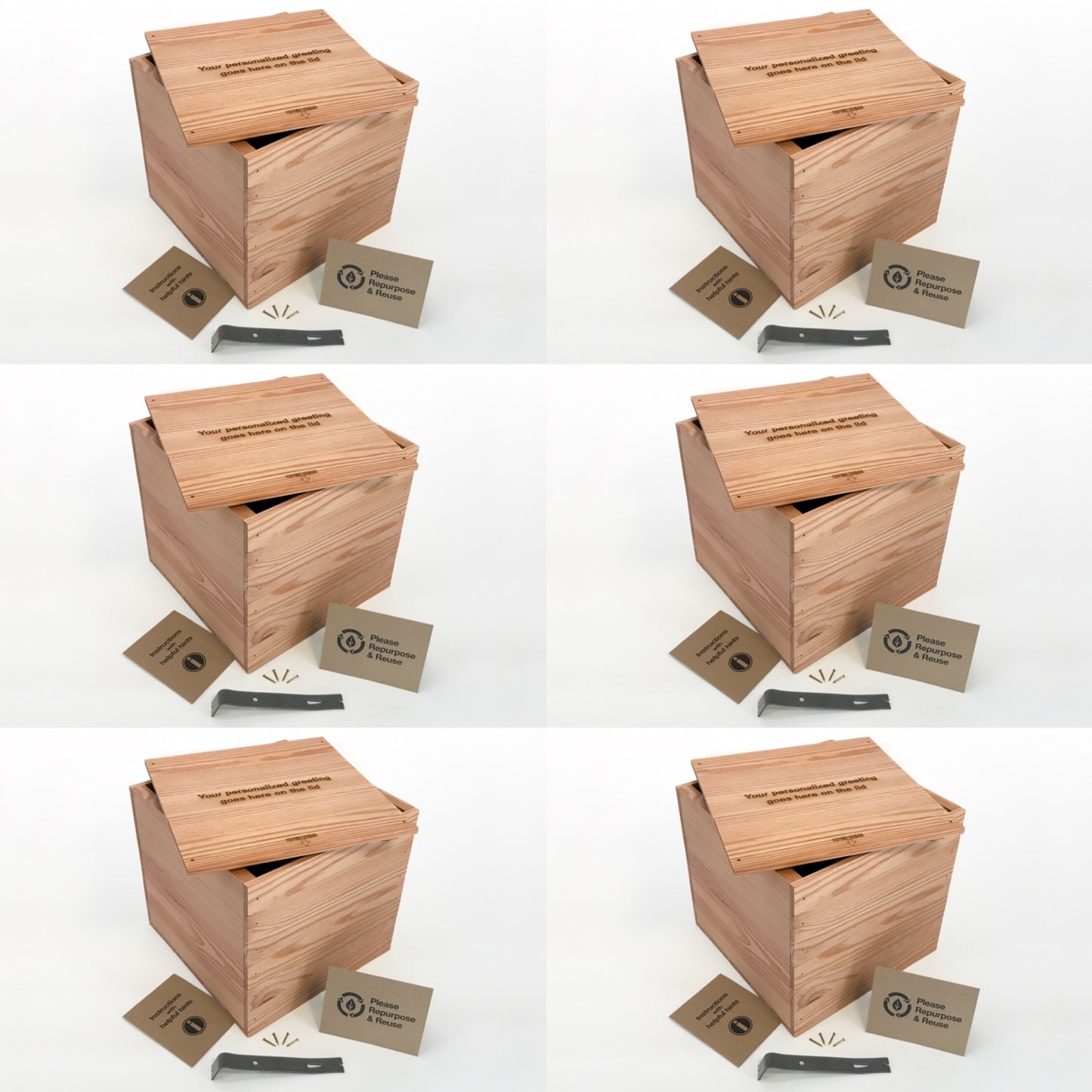 6 Large-sized DIY gift crate kits your greeting