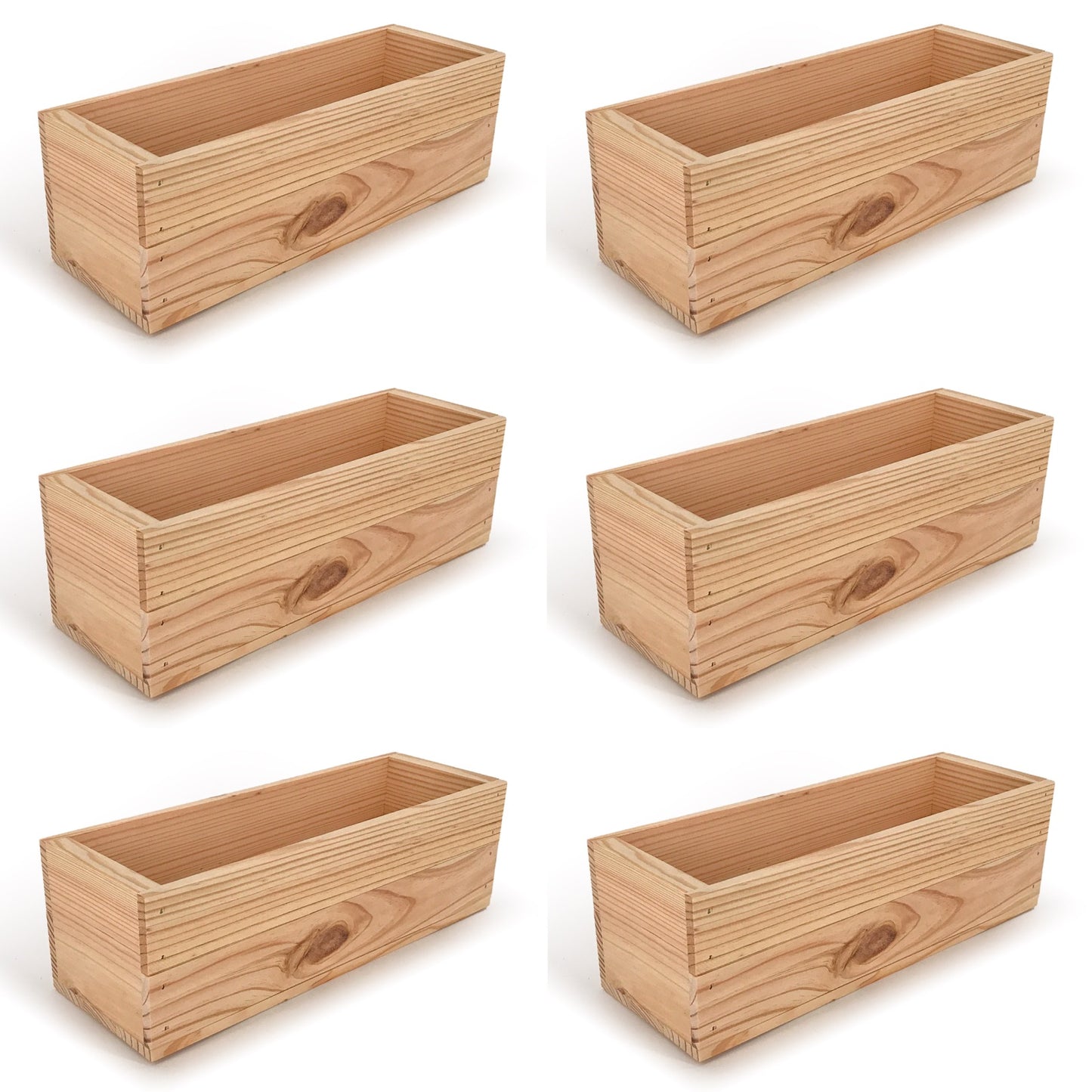 6 Single Bottle Wine Crate Box 14x4.5x4.5