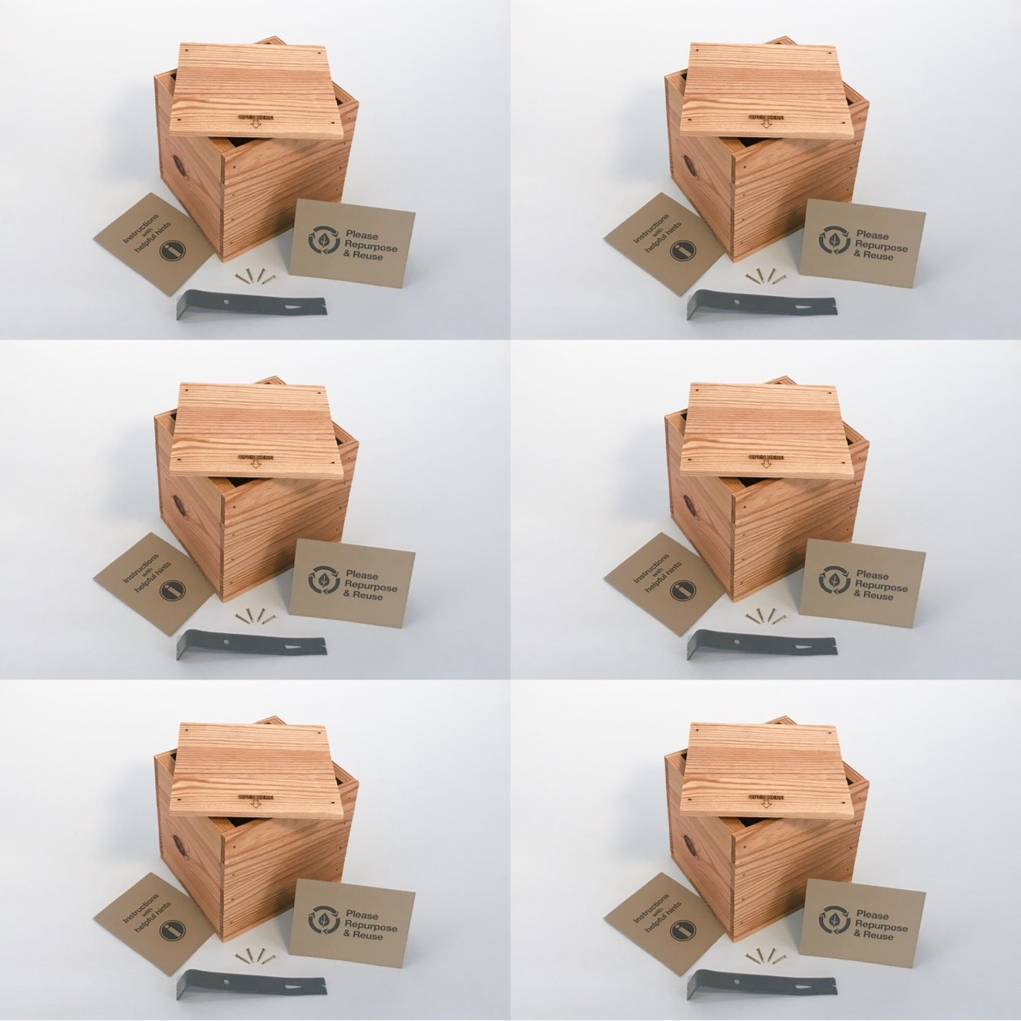 6 Small-sized DIY gift crate kits by Carpenter Core