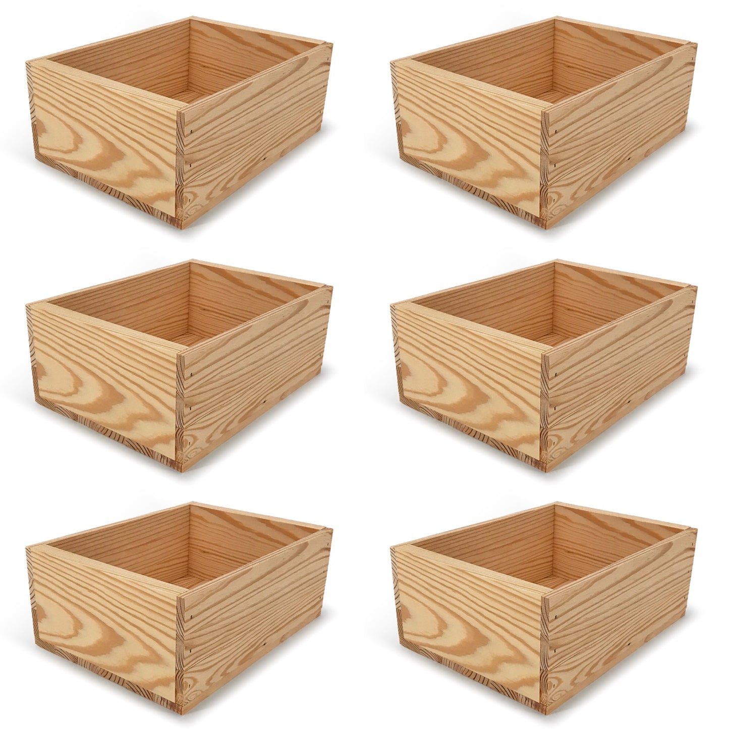 6 Small wooden crates 10x8x4.25