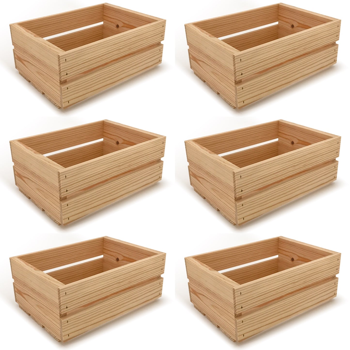 6 Small wooden crates 12x9x5.25
