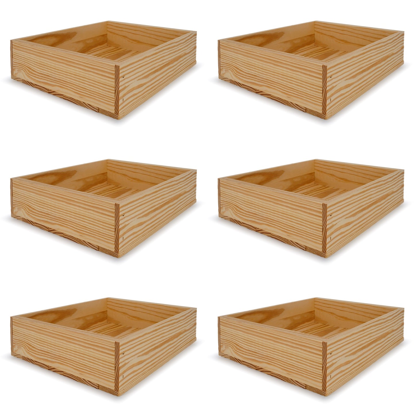 6 Small wooden crates 14x11.5x3.5