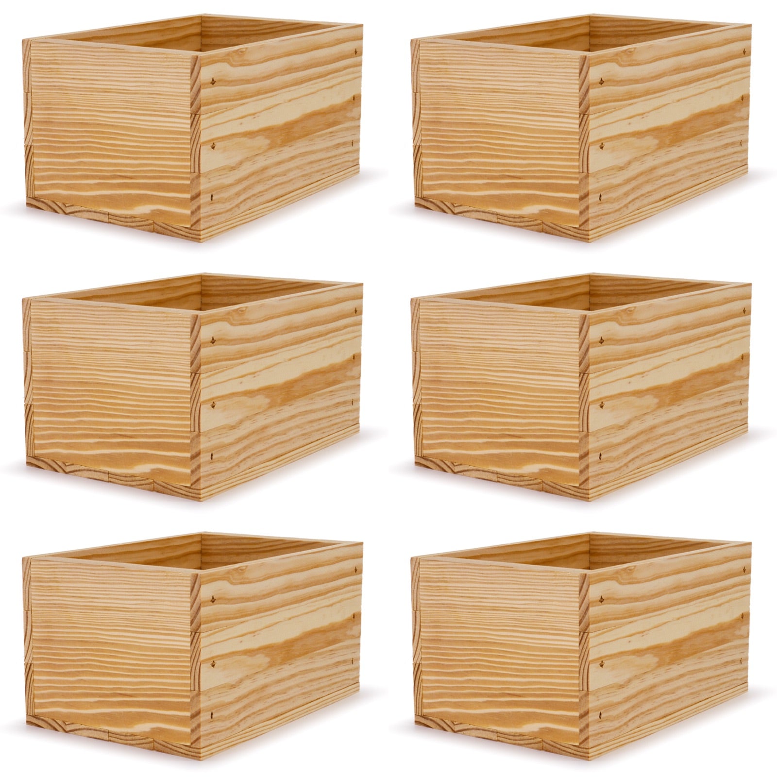 6 Small wooden crates 9x6.25x5.25