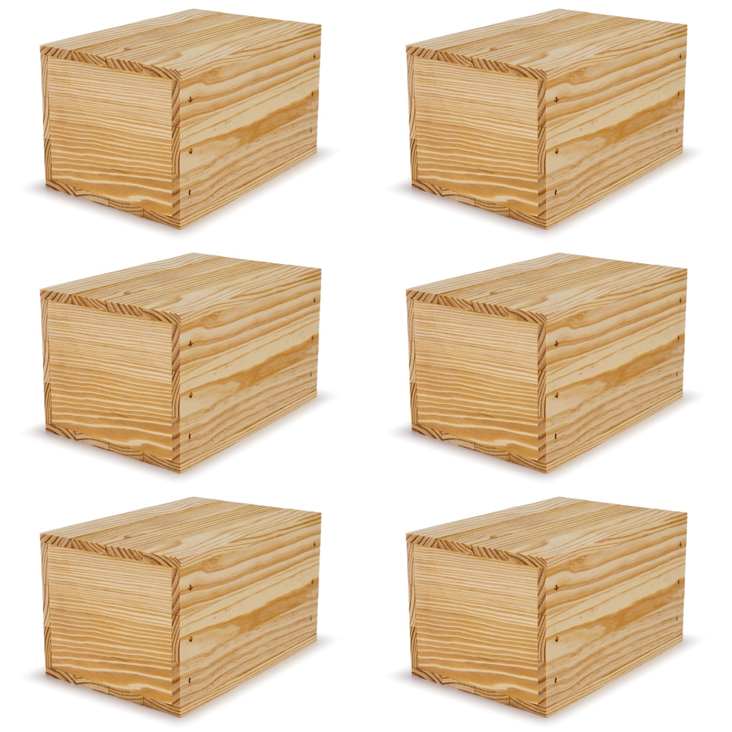 Wooden Boxes for Gifts with Lid 9x6.25x5.25” - Unfinished Wood Boxes Wholesale