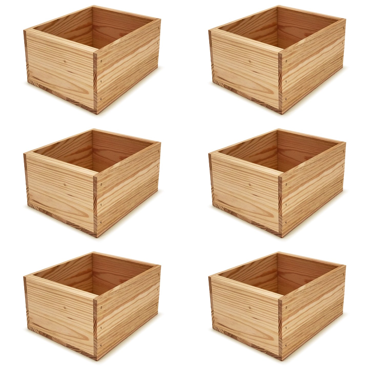 6 Small wooden crates 9x8x5.25