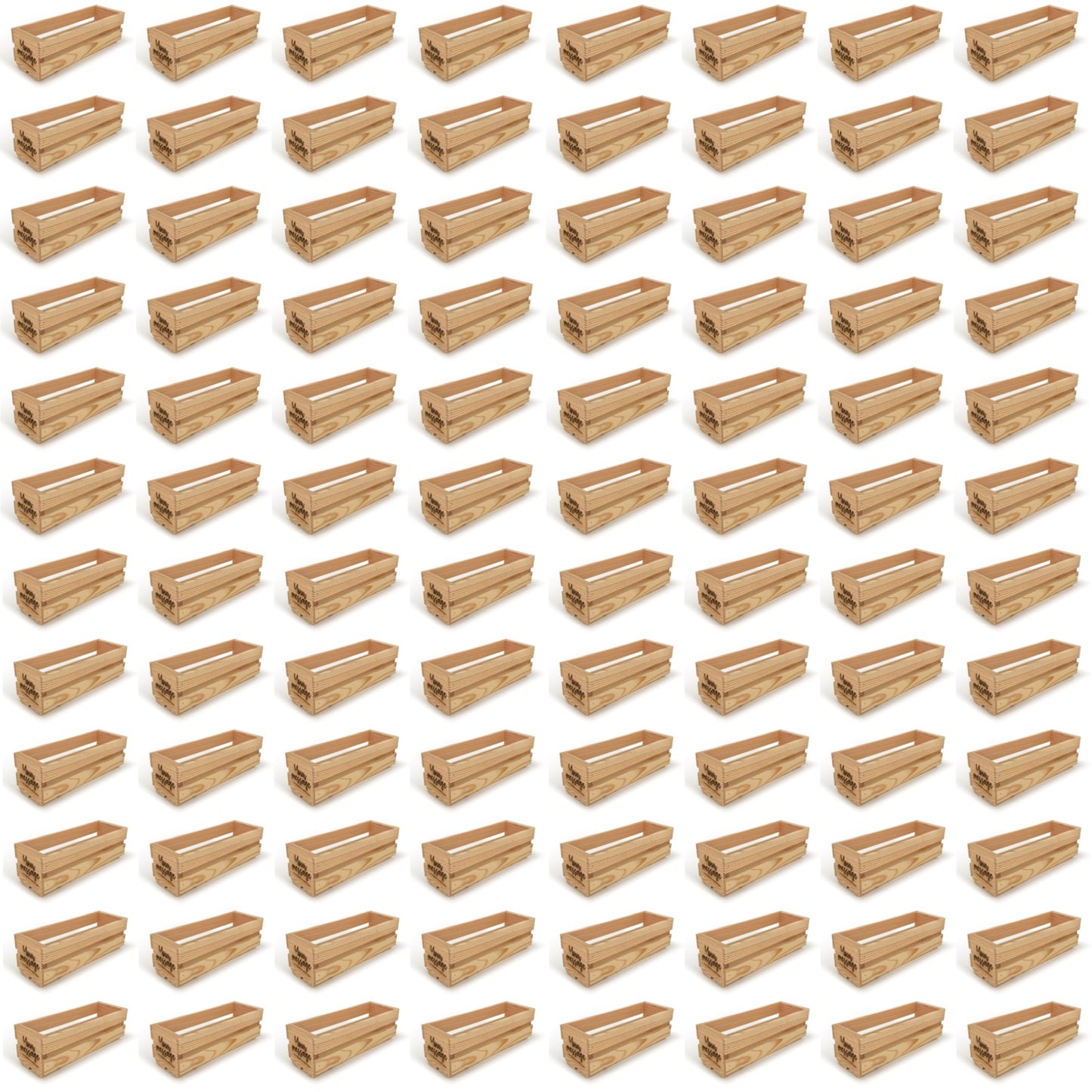 96 Single Bottle Wine Crate with Custom Message 14x4.5x4.5