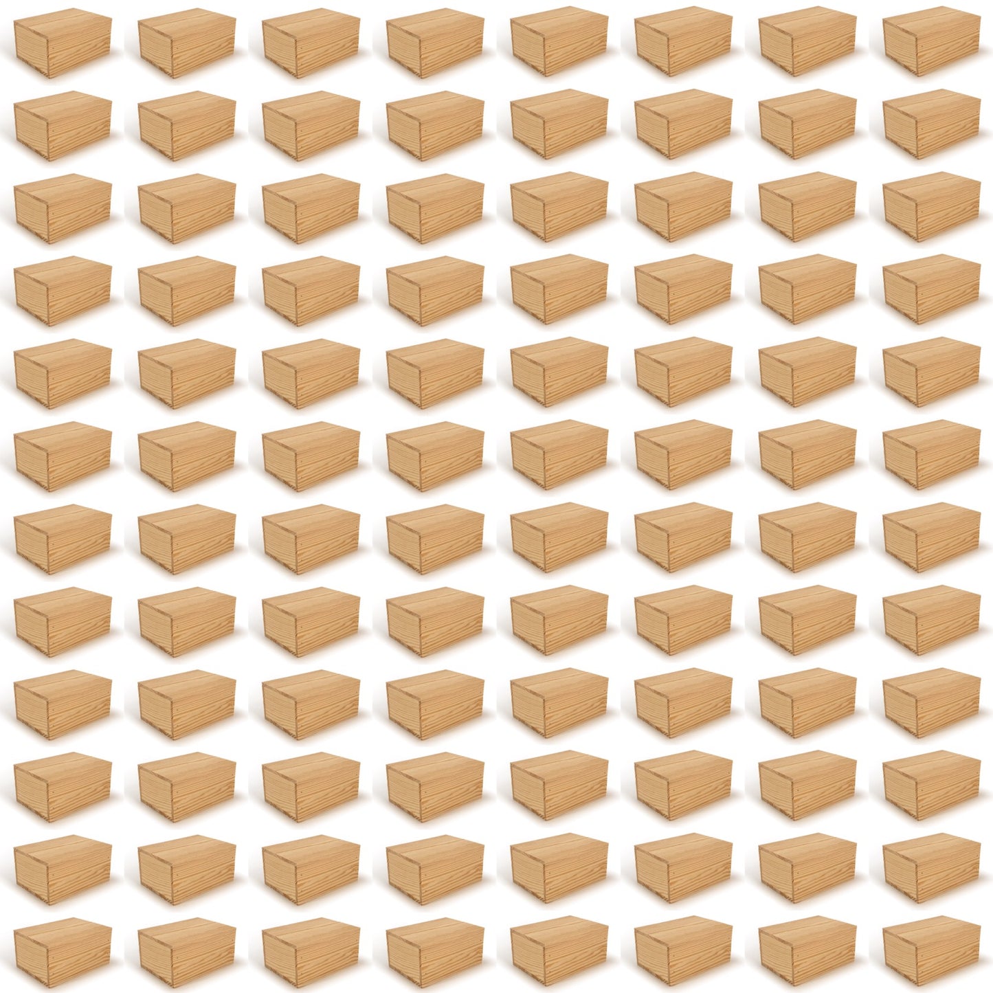 96 Small wooden crate boxes with lid 7x5.5.3.5