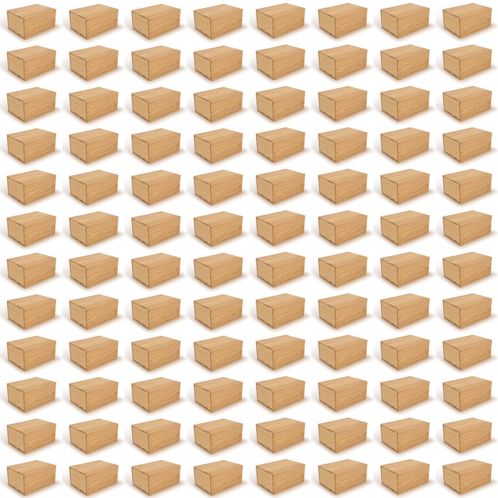 96 Small wooden crate boxes with lid 7x5.5.3.5