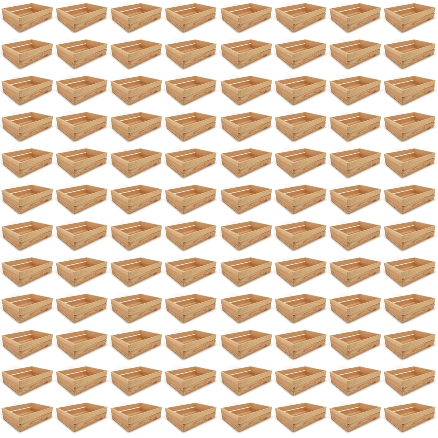 96 Small wooden crates 18x14x5.25