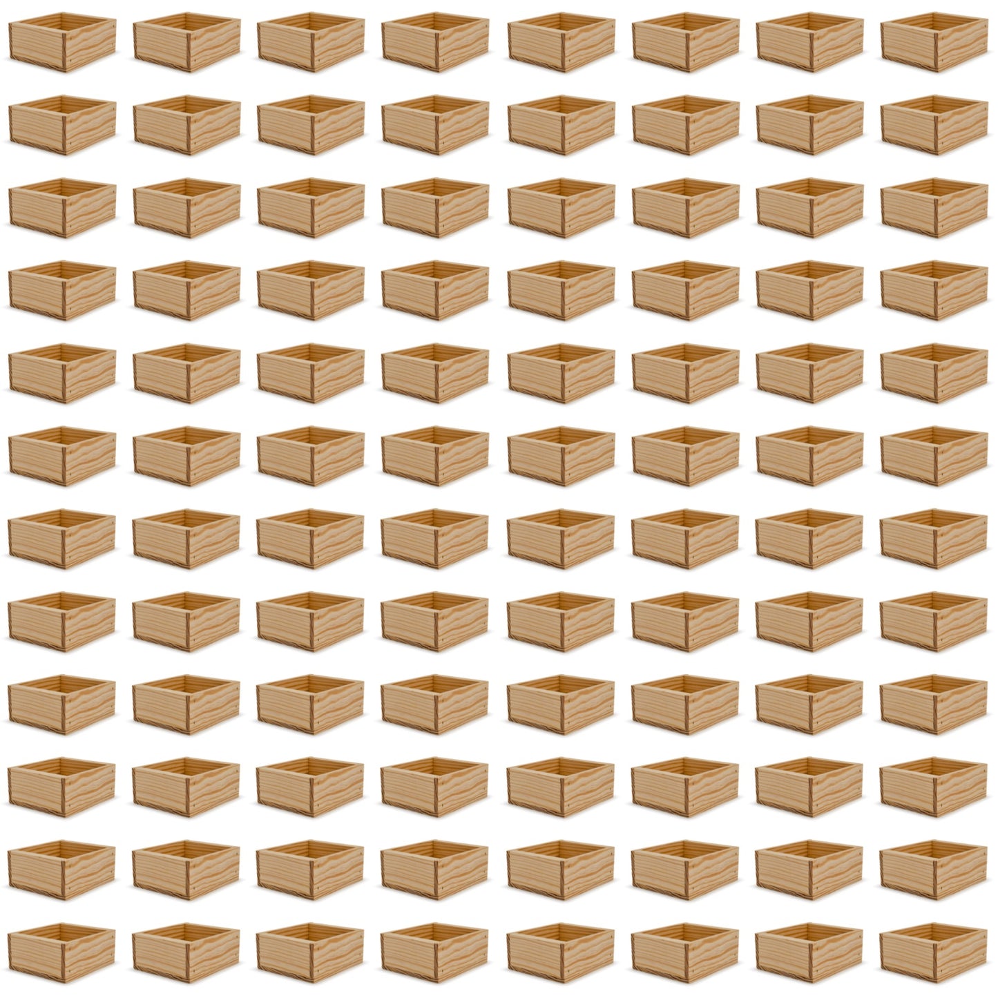 96 Small wooden crates 6x5.5x2.75