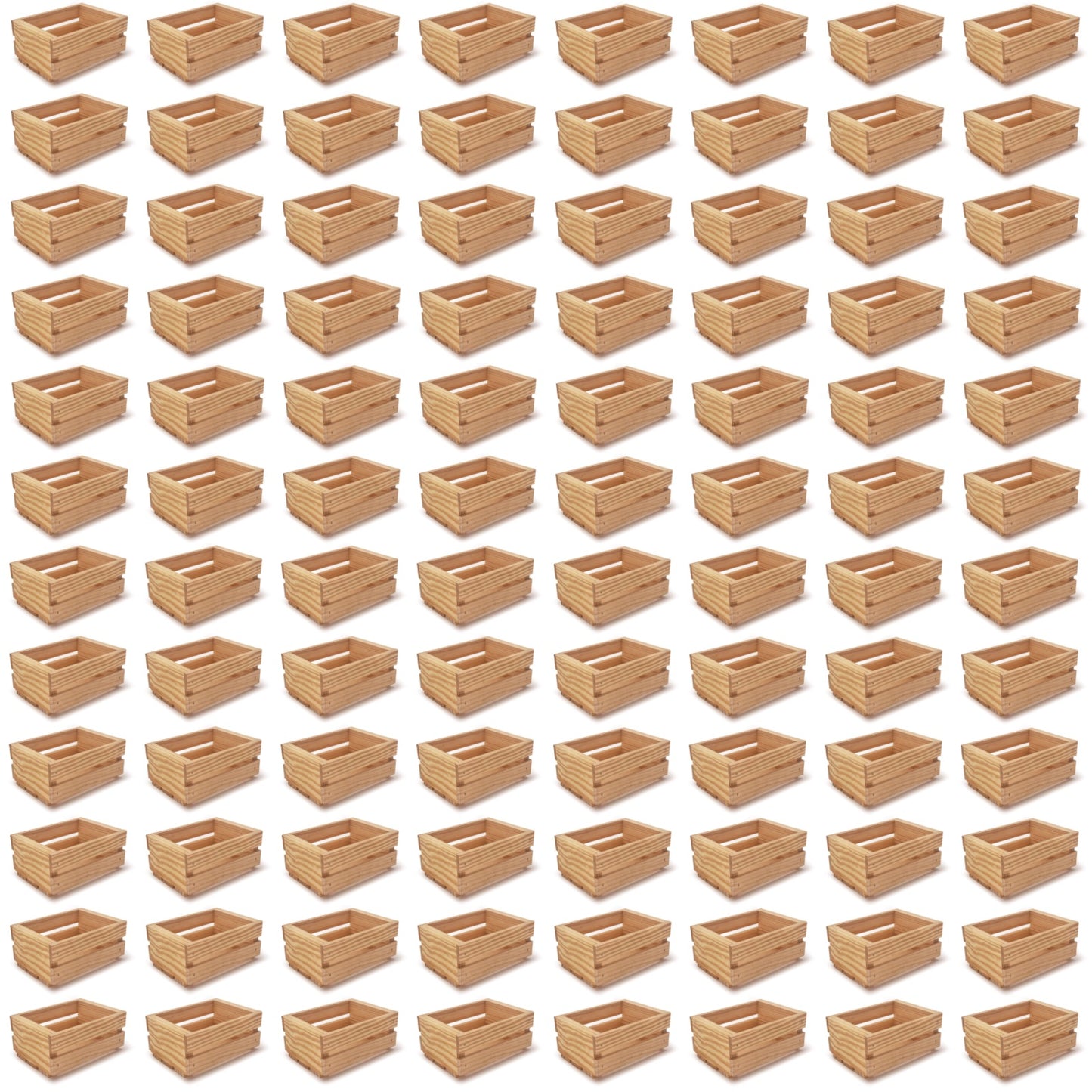 96 Small wooden crates 7.125x5.5x3.5