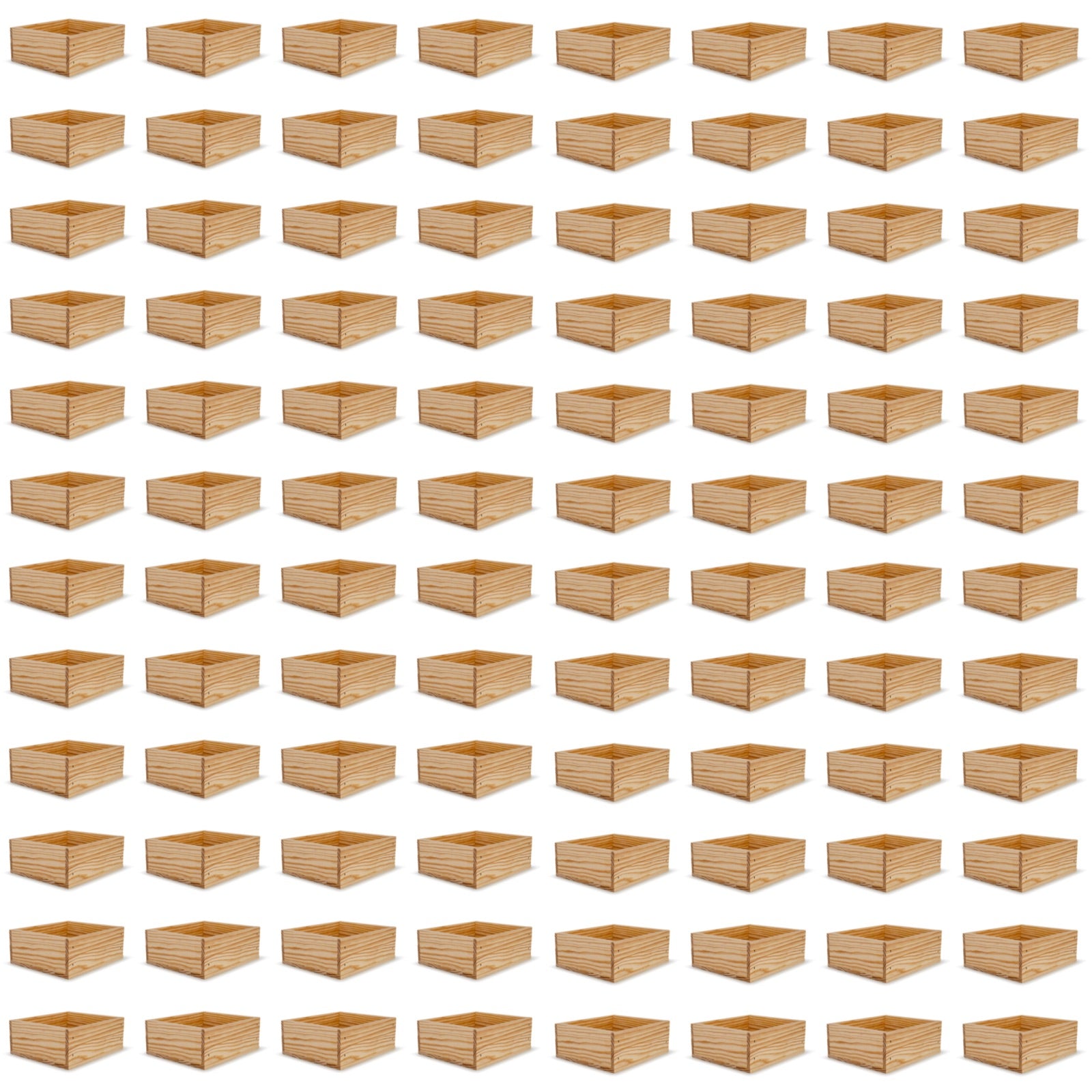 96 Small wooden crates 9x8x3.5