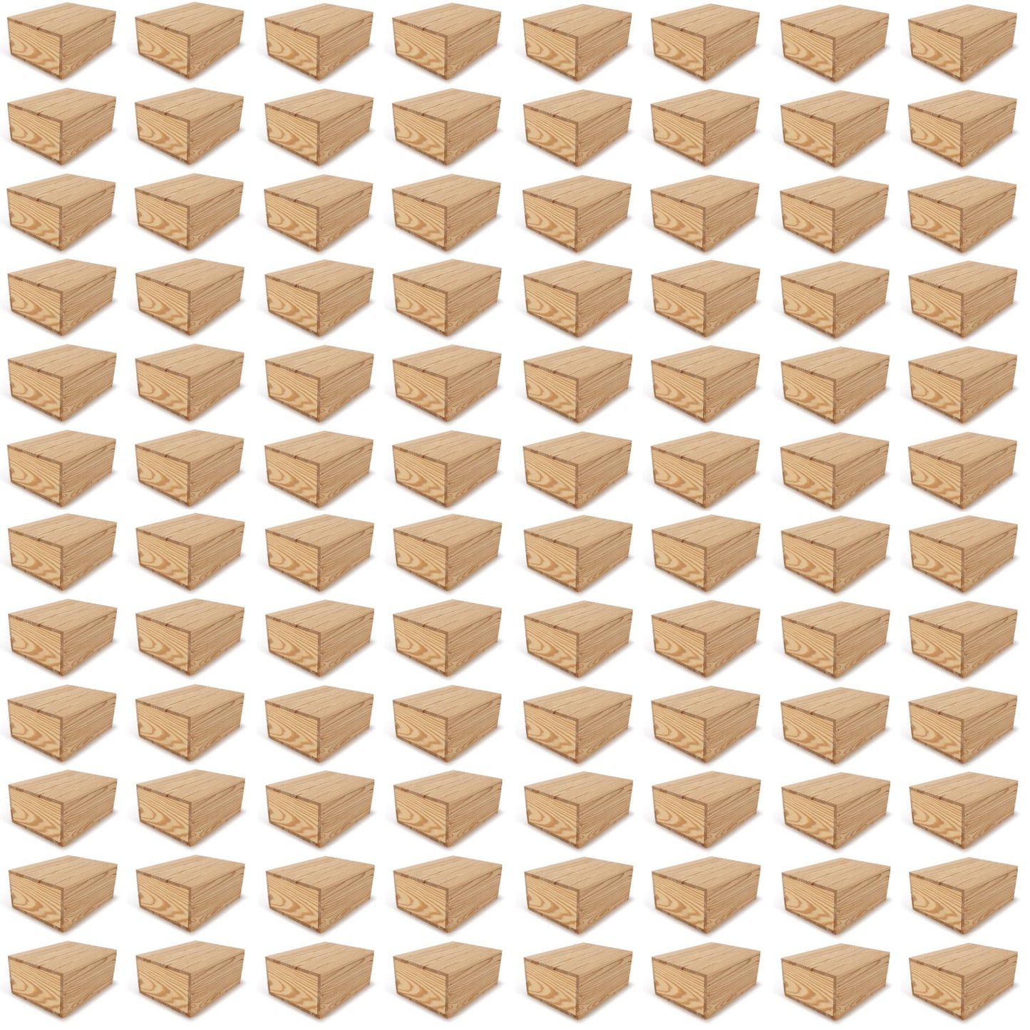96 Small wooden crates with lid 10x8x4.25