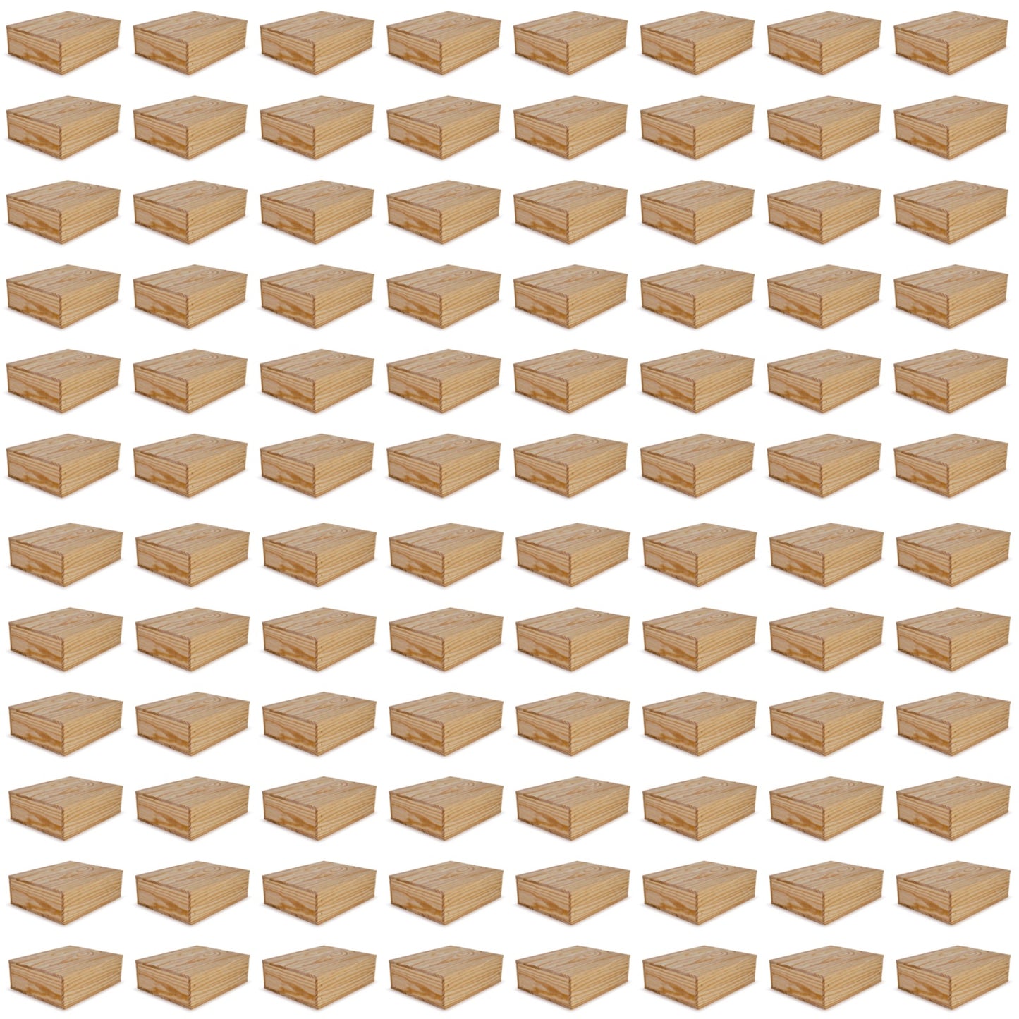 96 Small wooden crates with lid 12x9.75x3.5