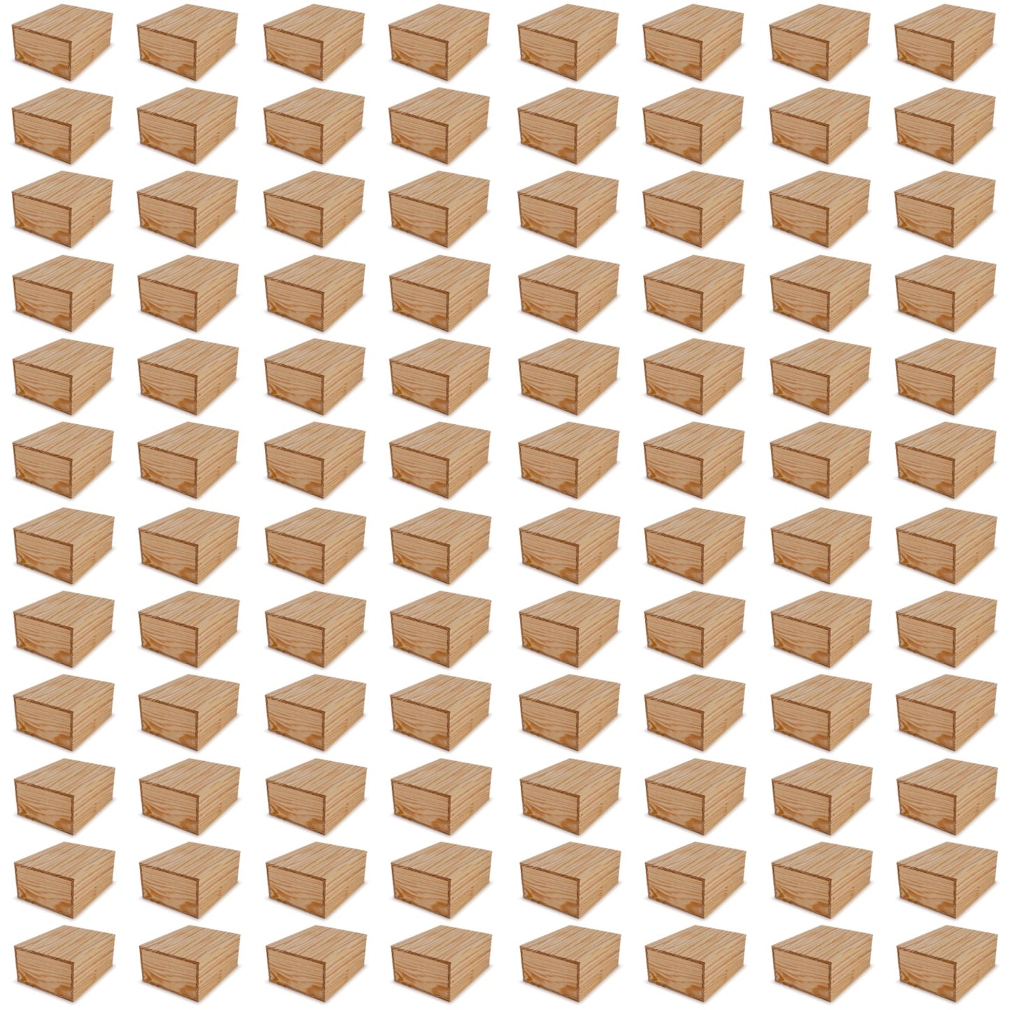 96 Small wooden crates with lid 12x9.75x5.25