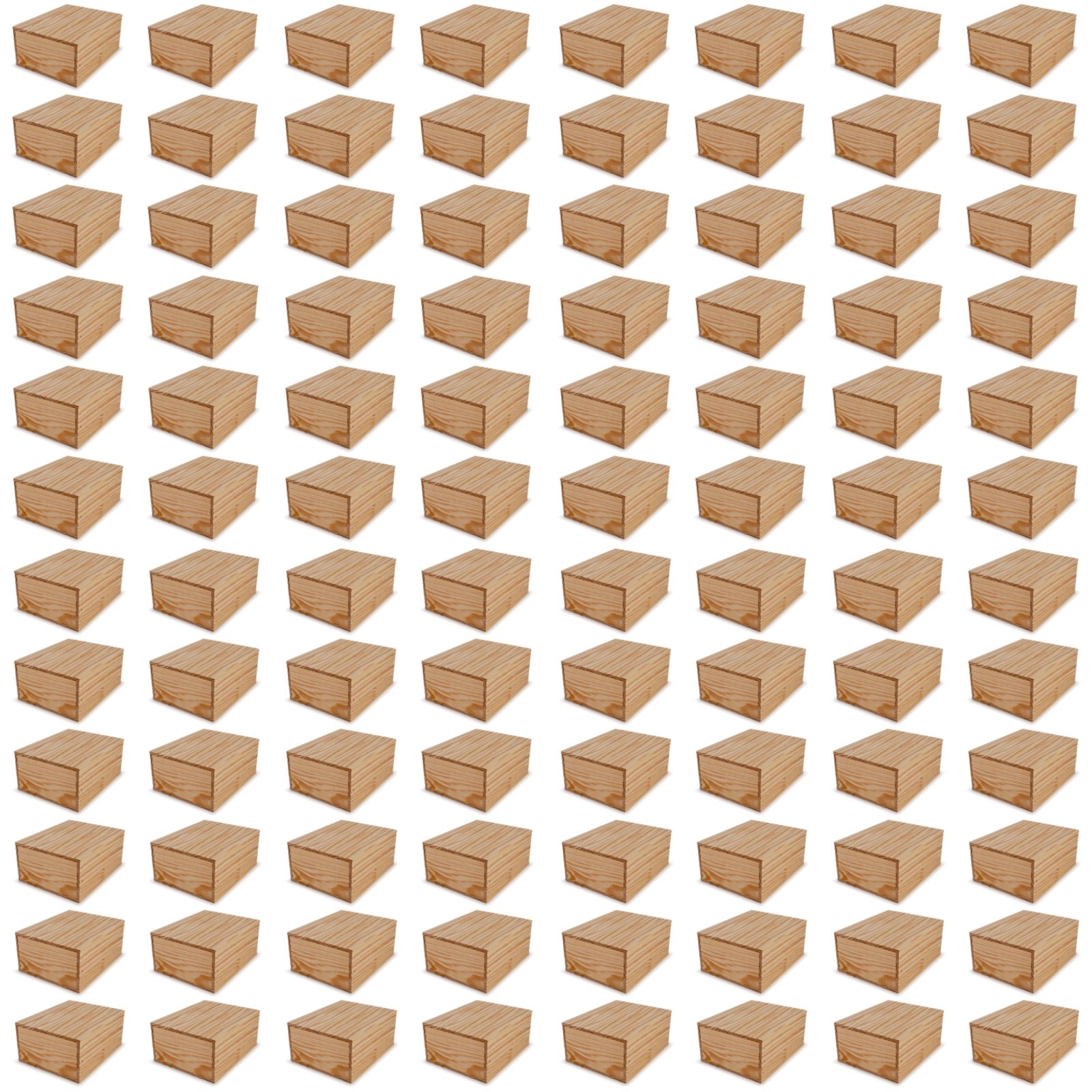 96 Small wooden crates with lid 12x9.75x5.25