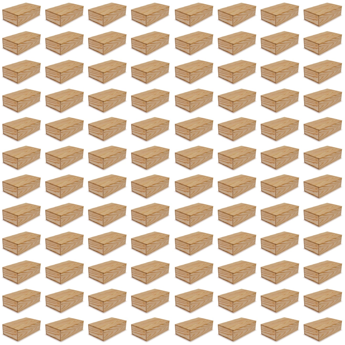 96 Small wooden crates with lid 13x7.5x3.5