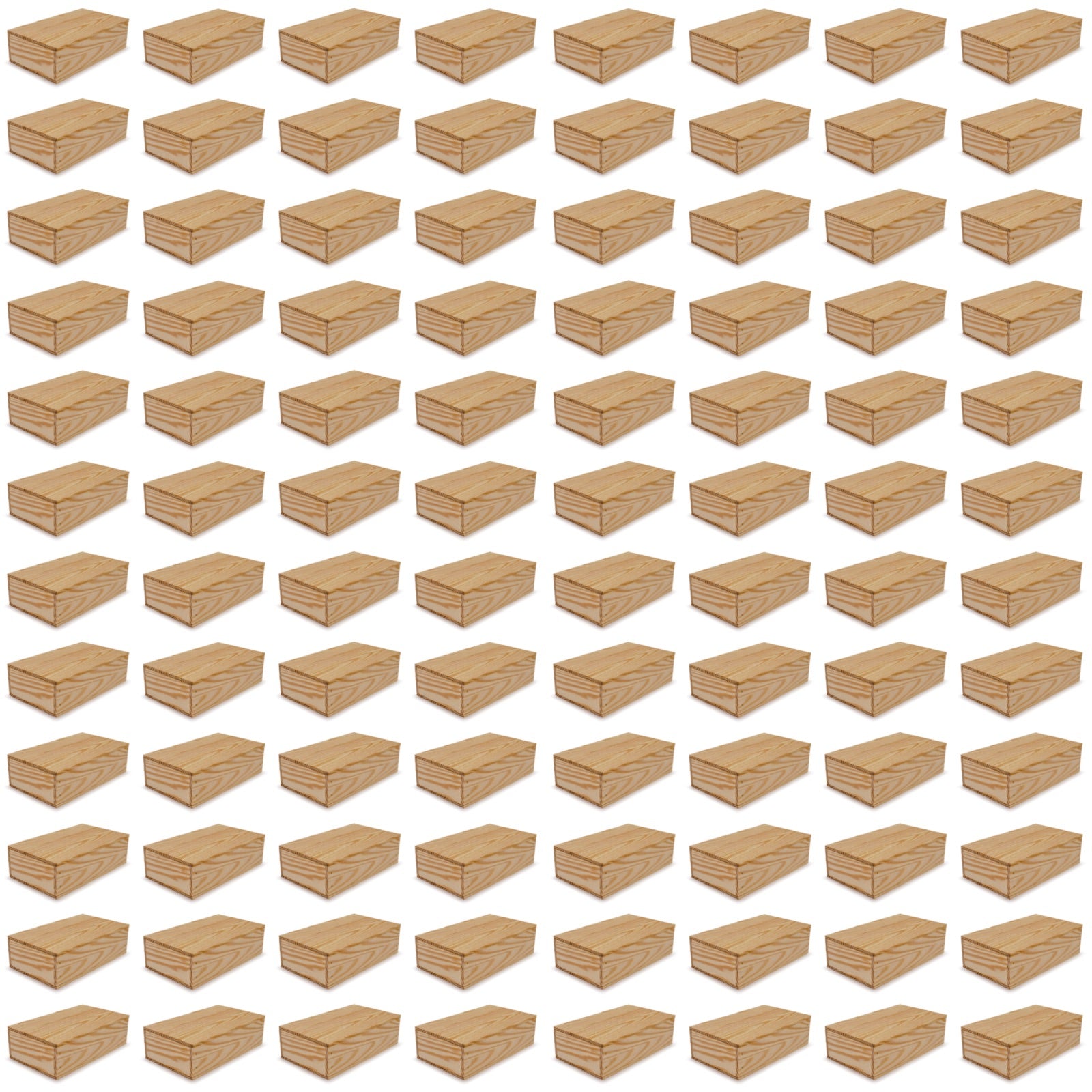 96 Small wooden crates with lid 13x7.5x3.5