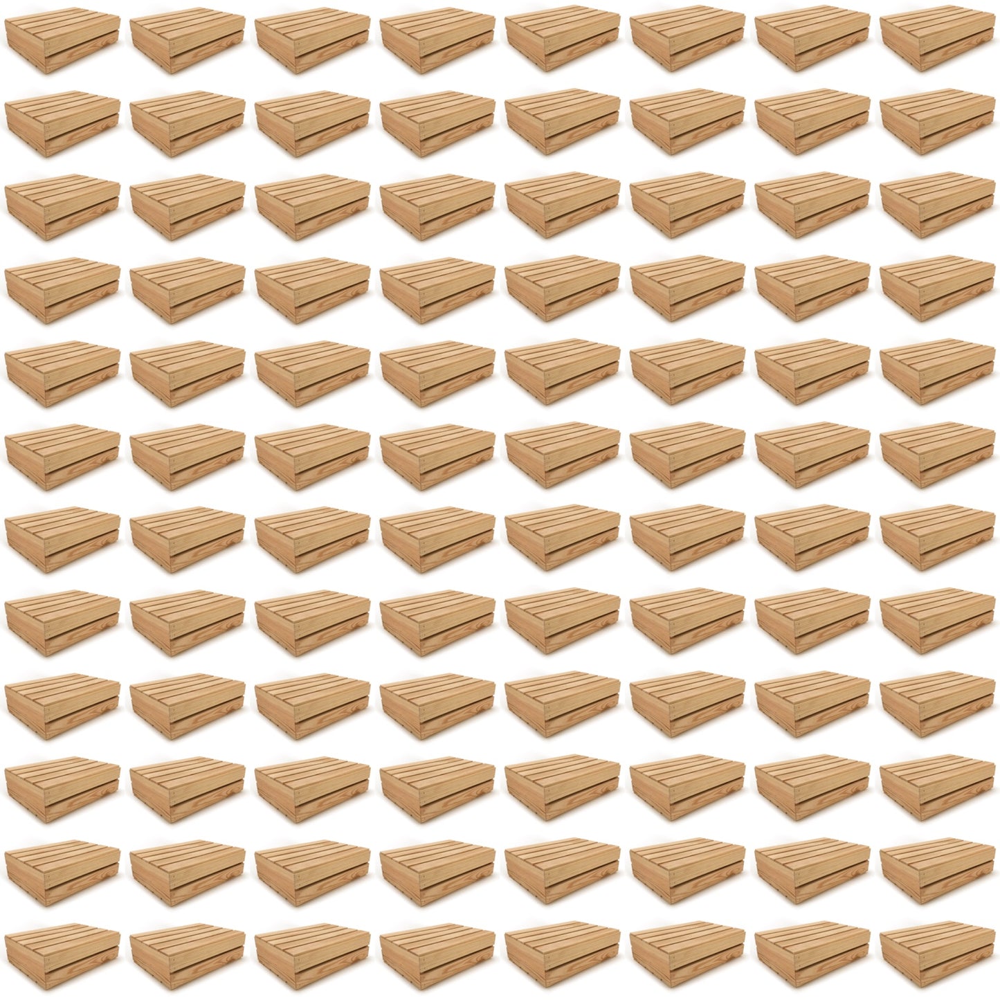 96 Small wooden crates with lid 18x14x5.25