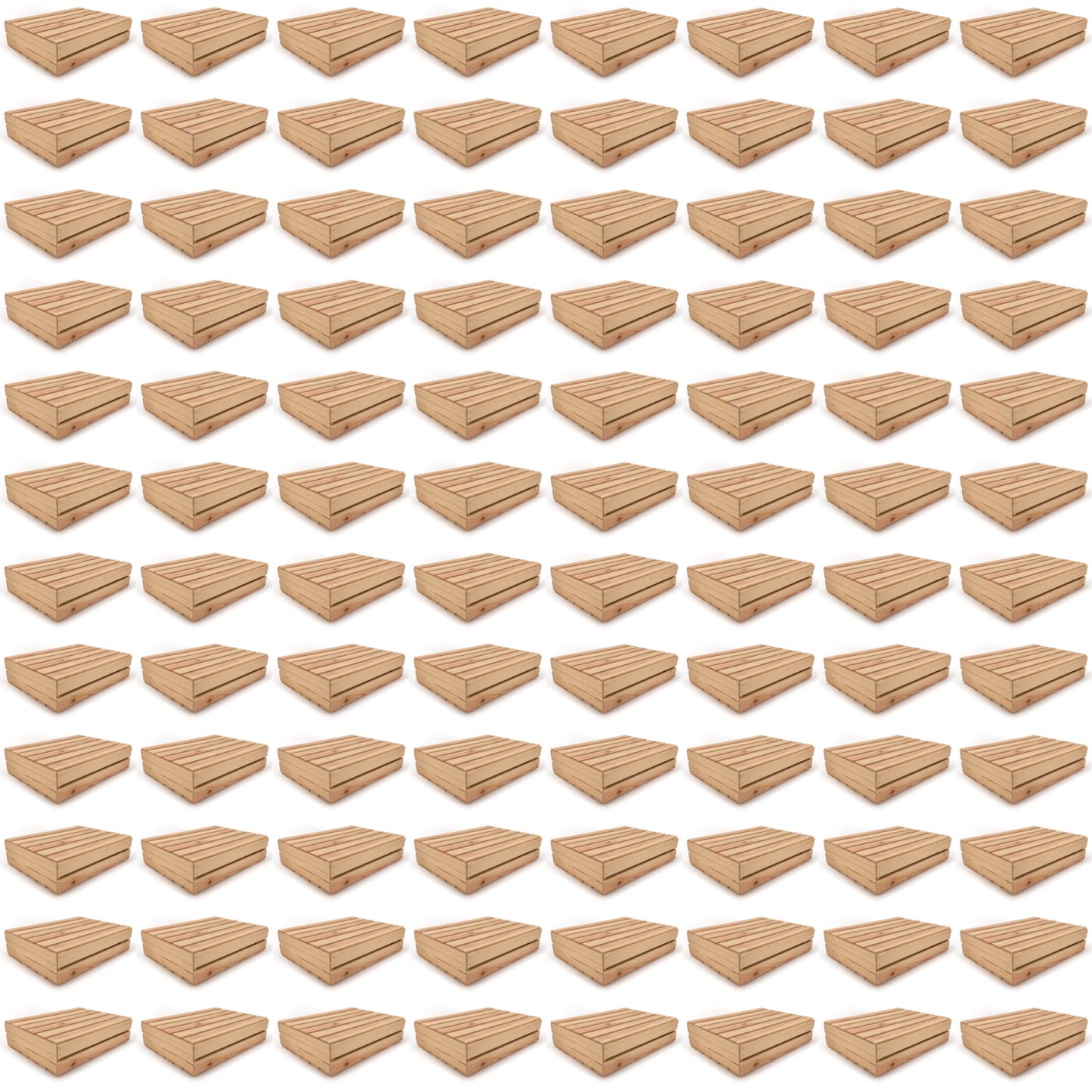 96 Small wooden crates with lid 22x17x5.25