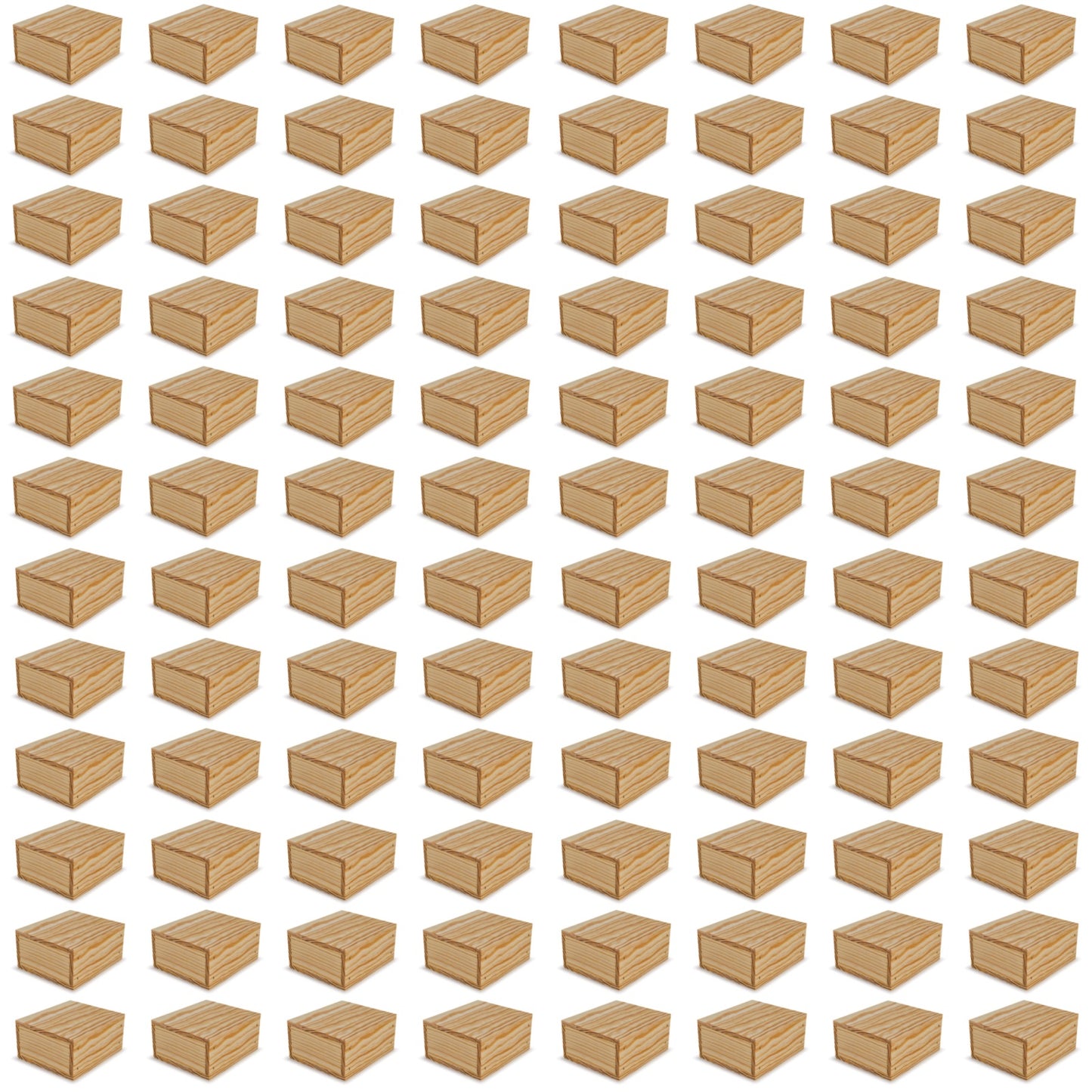 96 Small wooden crates with lid 6x5.5x2.75