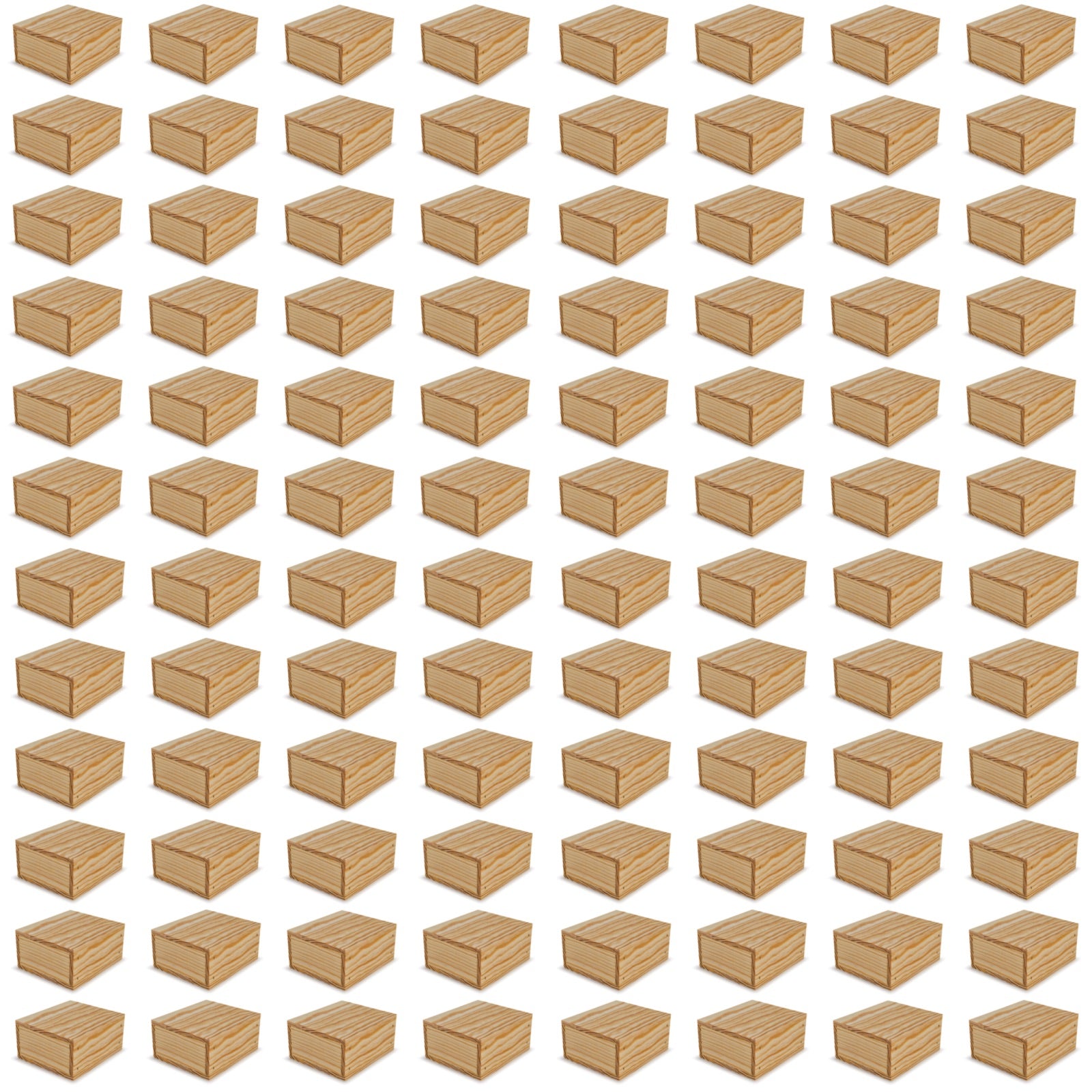 96 Small wooden crates with lid 6x5.5x2.75