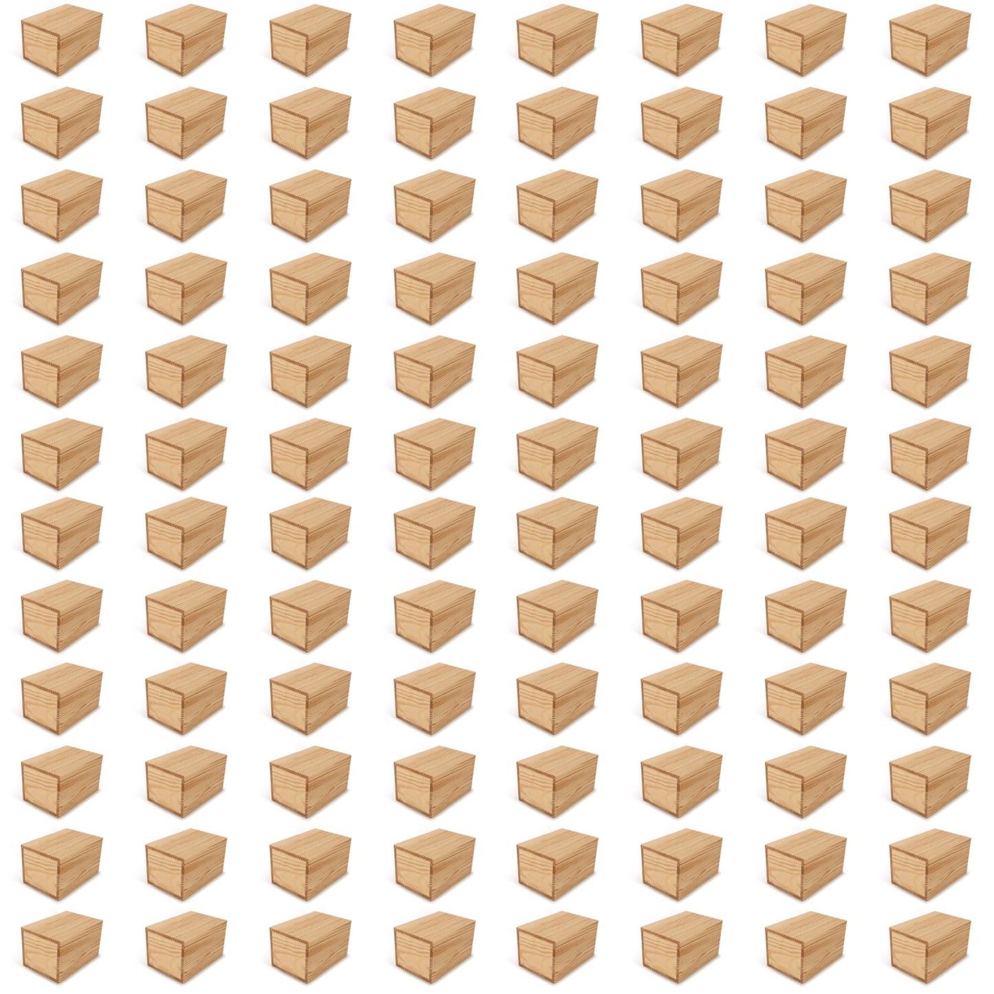 96 Small wooden crates with lid 7x5x4.25