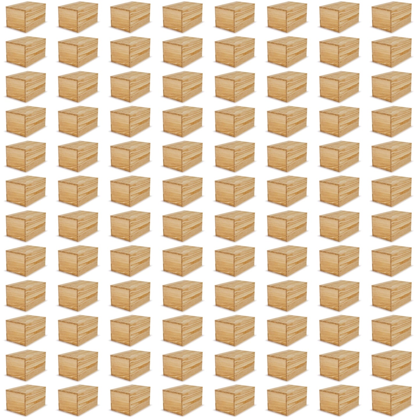 96 Small wooden crates with lid 9x6.25x5.25