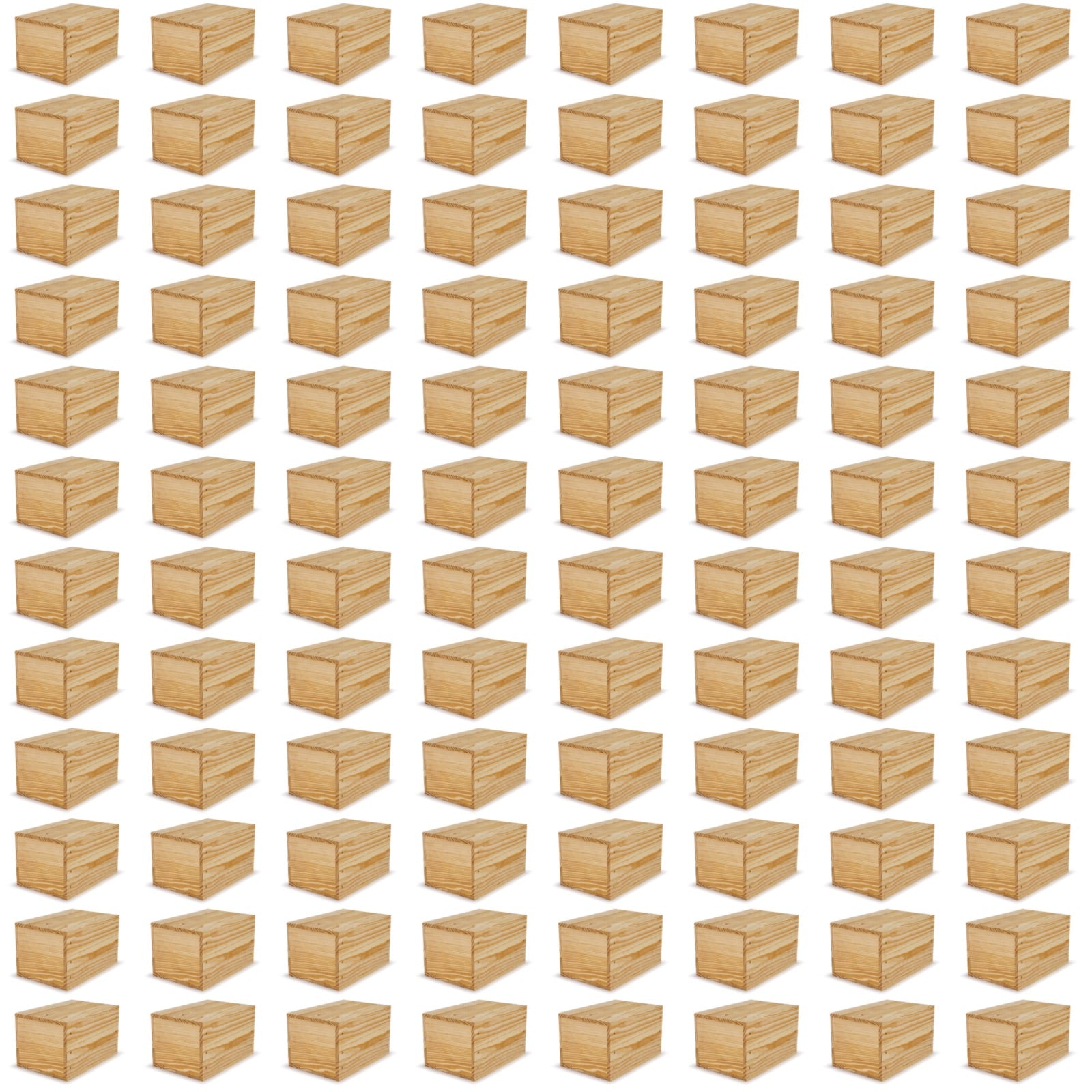 96 Small wooden crates with lid 9x6.25x5.25