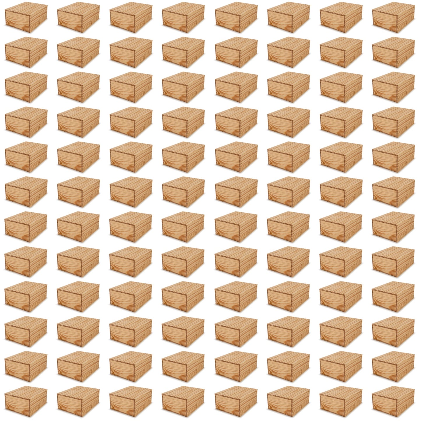 96 Small wooden crates with lid 9x8x3.5