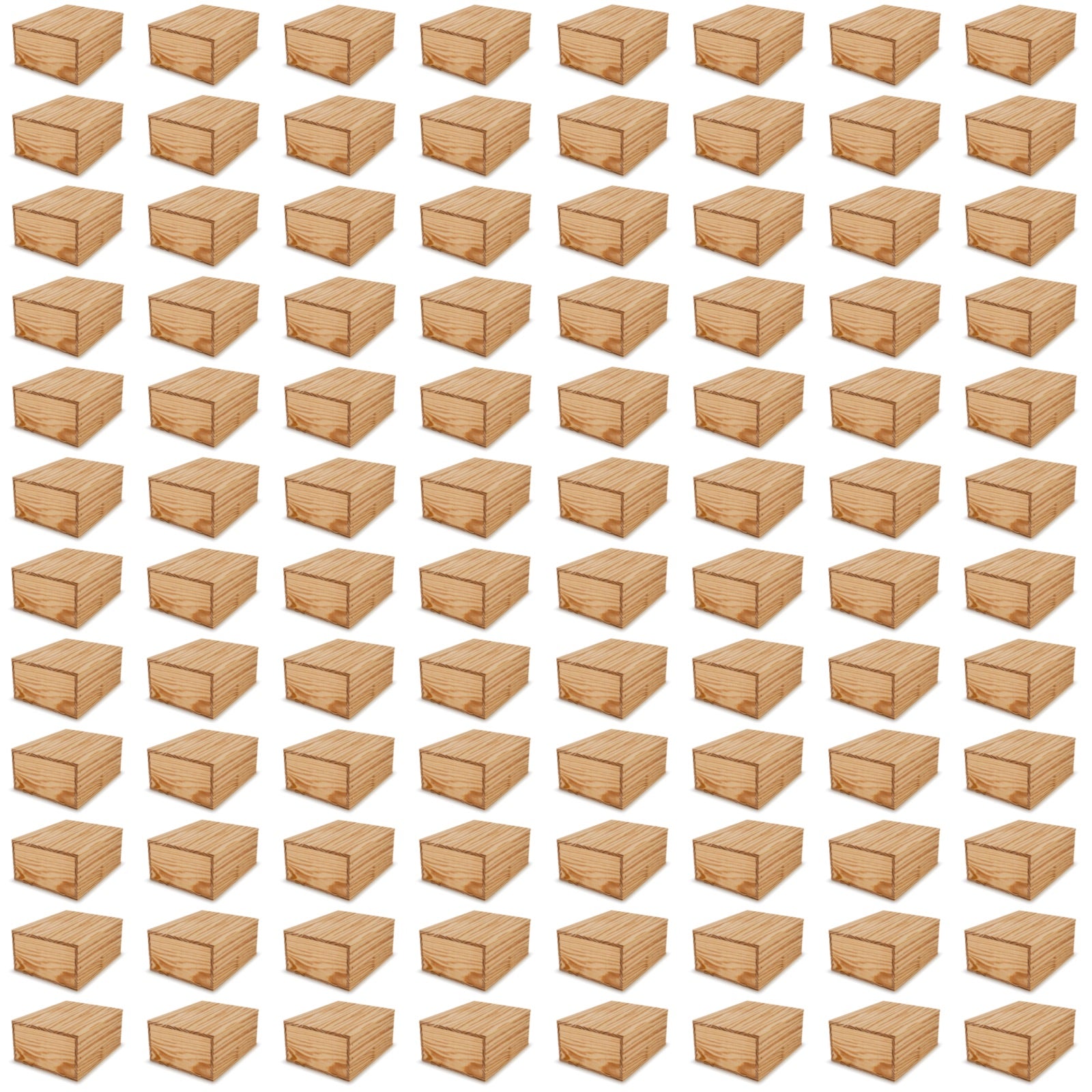 96 Small wooden crates with lid 9x8x3.5