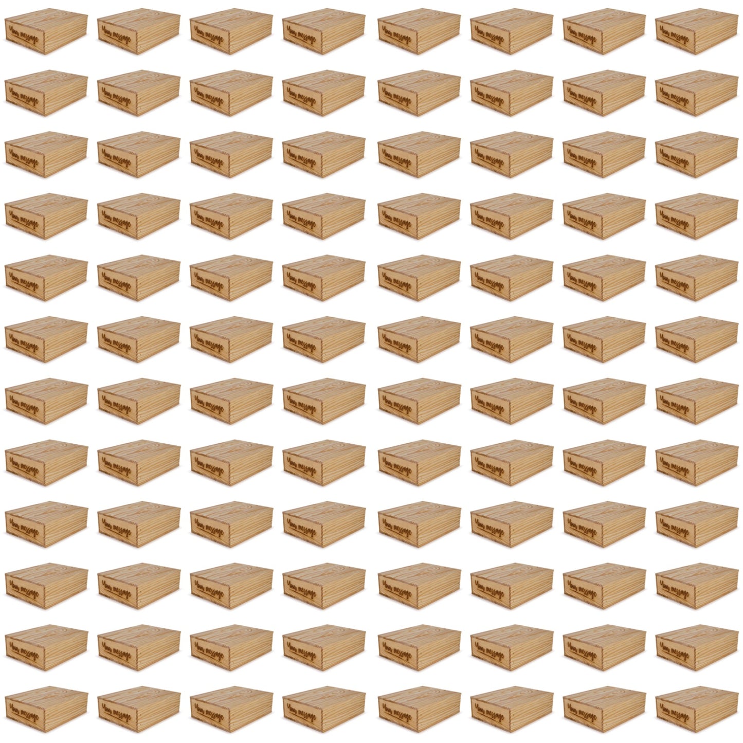 96 Small wooden crates with lid custom message 12x9.75x3.5