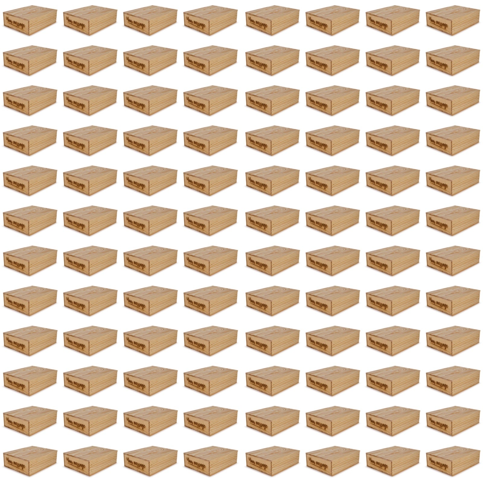 96 Small wooden crates with lid custom message 12x9.75x3.5