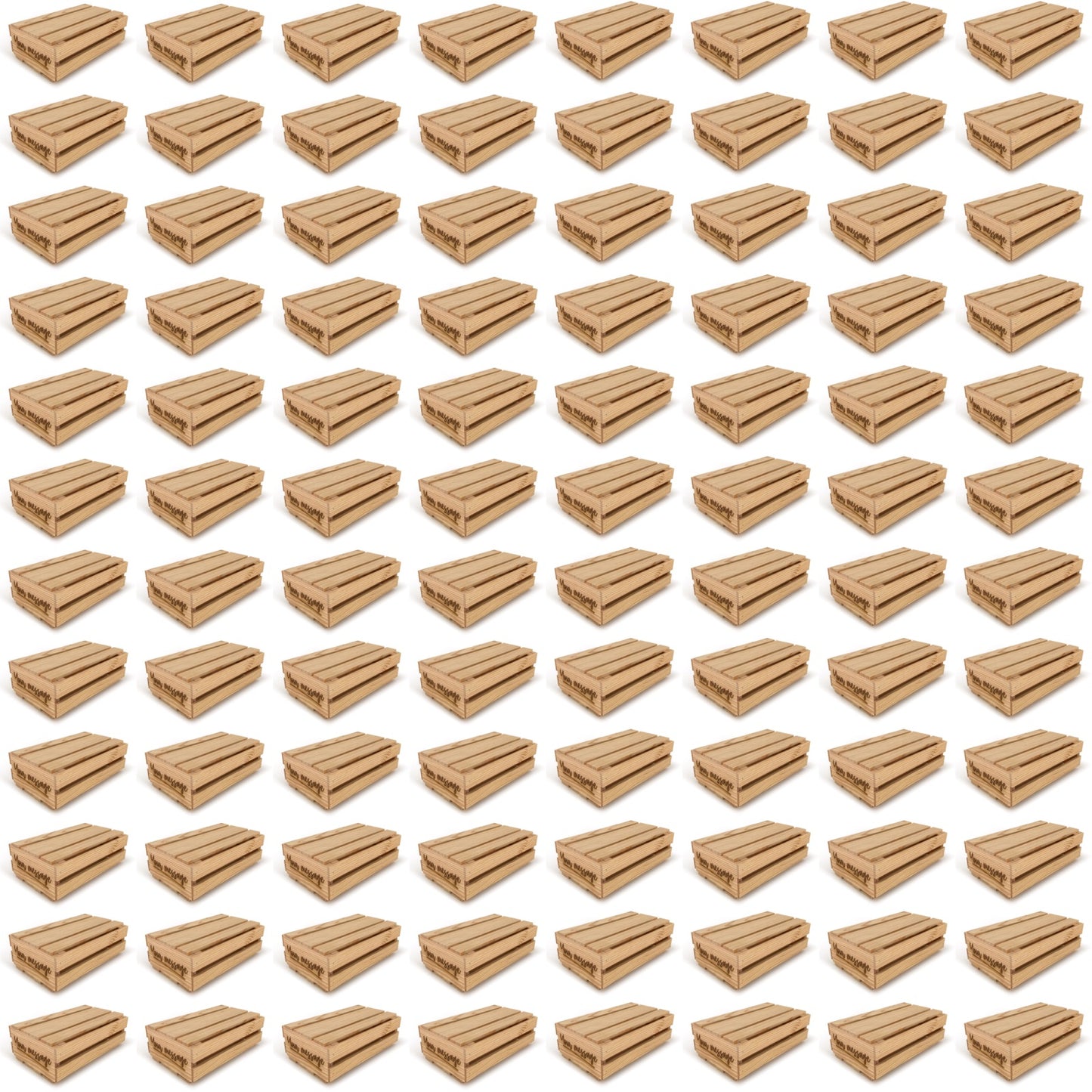 96 Two Bottle Wine Crate with Lid and Custom Message 14x9x4.5