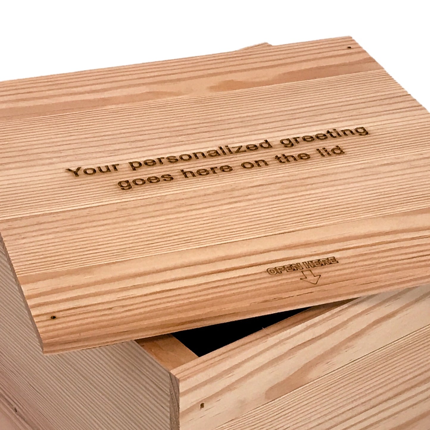 Your personalized greeting on the lid of a DIY gift crate by Carpenter Core, GK-8.25-8.75-8.75-GT-NW-LL, 6-GK-8.25-8.75-8.75-GT-NW-LL, 12-GK-8.25-8.75-8.75-GT-NW-LL, 24-GK-8.25-8.75-8.75-GT-NW-LL, 48-GK-8.25-8.75-8.75-GT-NW-LL, 96-GK-8.25-8.75-8.75-GT-NW-LL